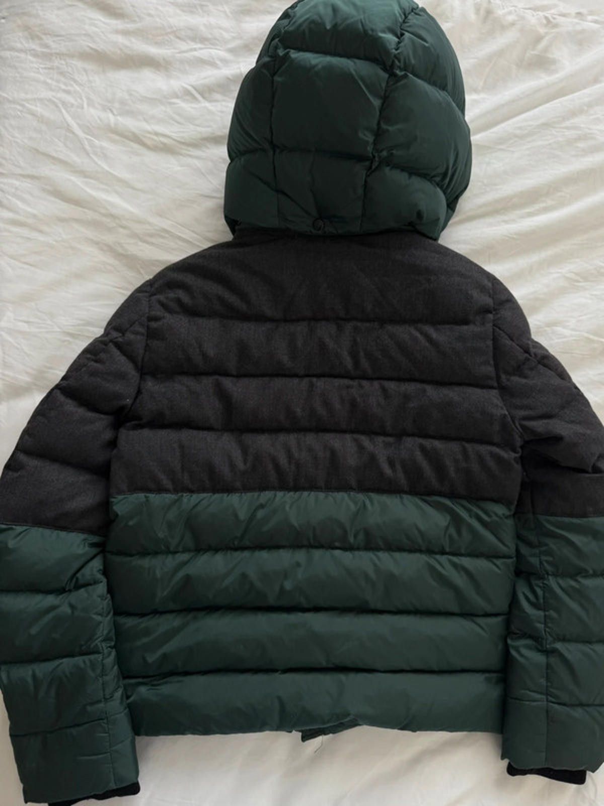 Moncler Moncler Charcoal & Deep Green Down Puffer Jacket Size L / US 10 / IT 46 - 7 Thumbnail