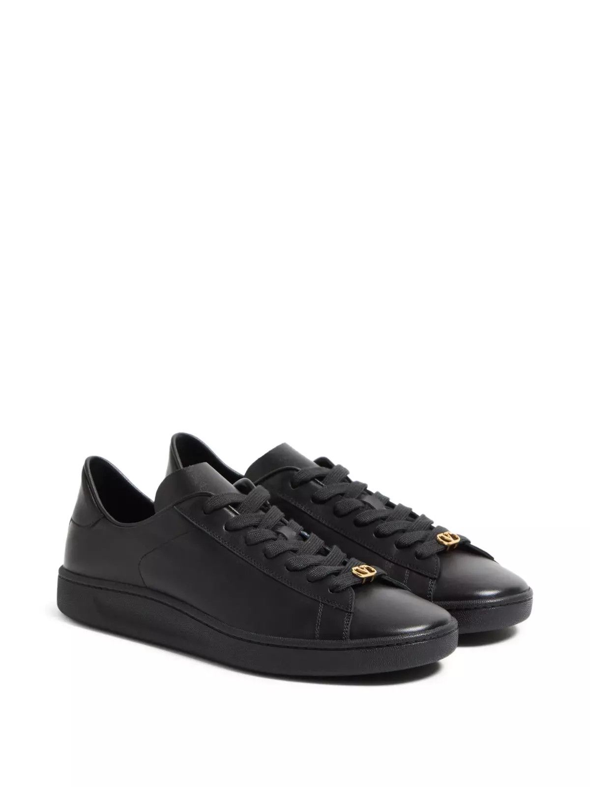 VALENTINO GARAVANI Royco Black Lthr Sneakers New/Auth