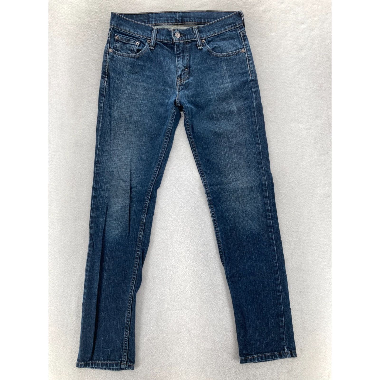 Levi's Levi's 511 Jeans Mens 30x32 Slim Fit Straight Leg Dark Blue Stretch Denim Grunge Jeans Size US 30 / EU 46 - 2 Thumbnail