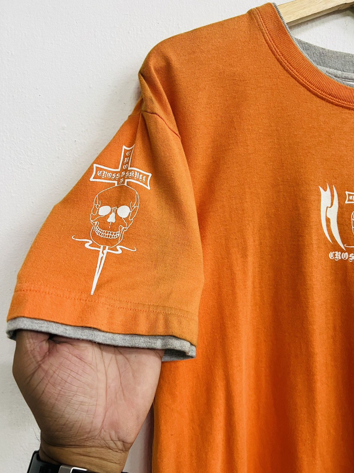 Japanese Brand VINTAGE SKULL CROSS BIG LOGO TEE Size US M / EU 48-50 / 2 - 6 Thumbnail