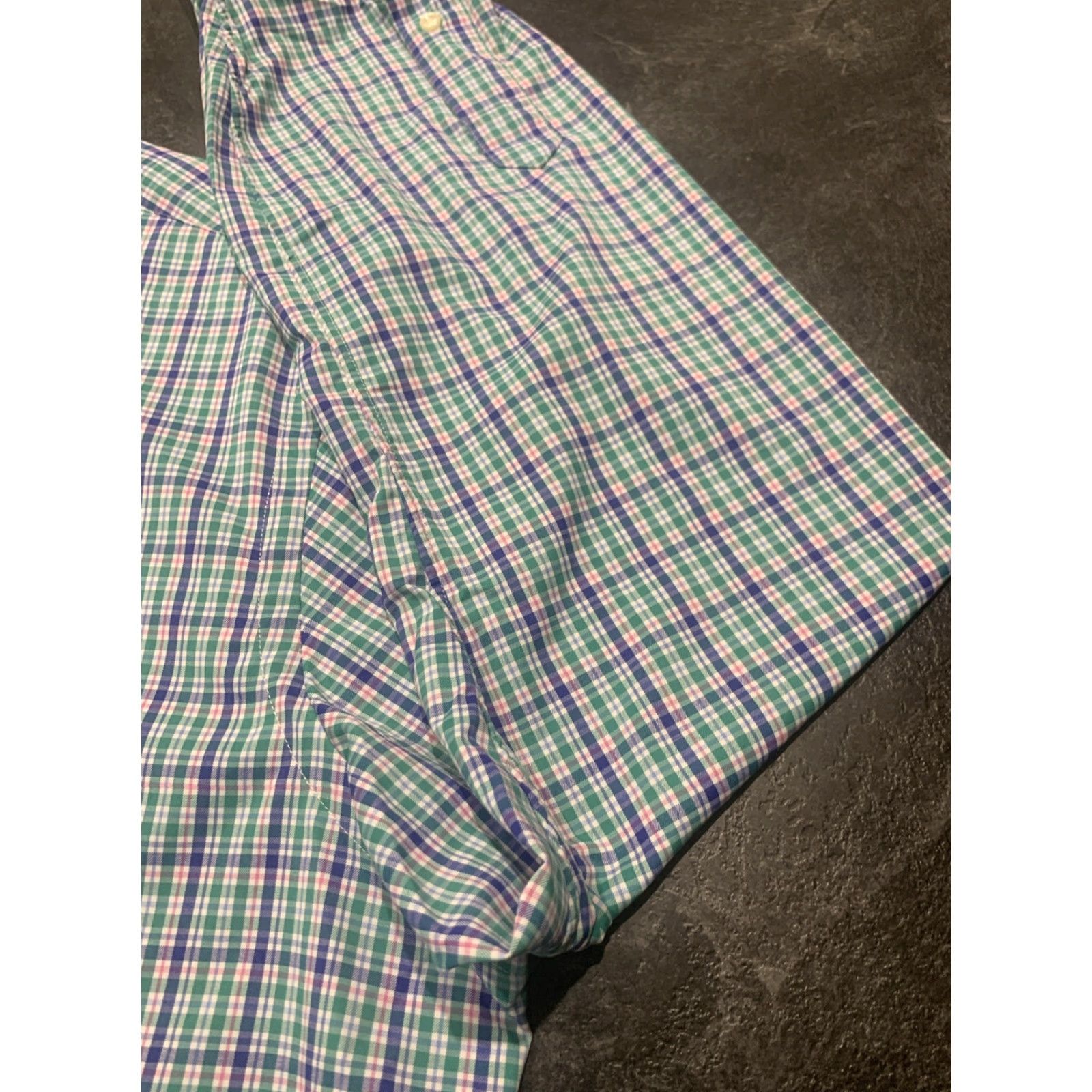 Ralph Lauren Ralph Lauren Shirt Mens Button-Up Long Sleeve Large Green Plaid Nylon Blend 100% Wearable Contemporary Classic Mens L Size US L / EU 52-54 / 3 - 3 Thumbnail