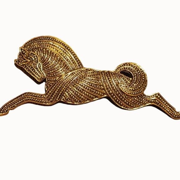 Other Brass Horse Brooch Full of Texture, Beauty, Craftsmanship an Size ONE SIZE - 1 Thumbnail