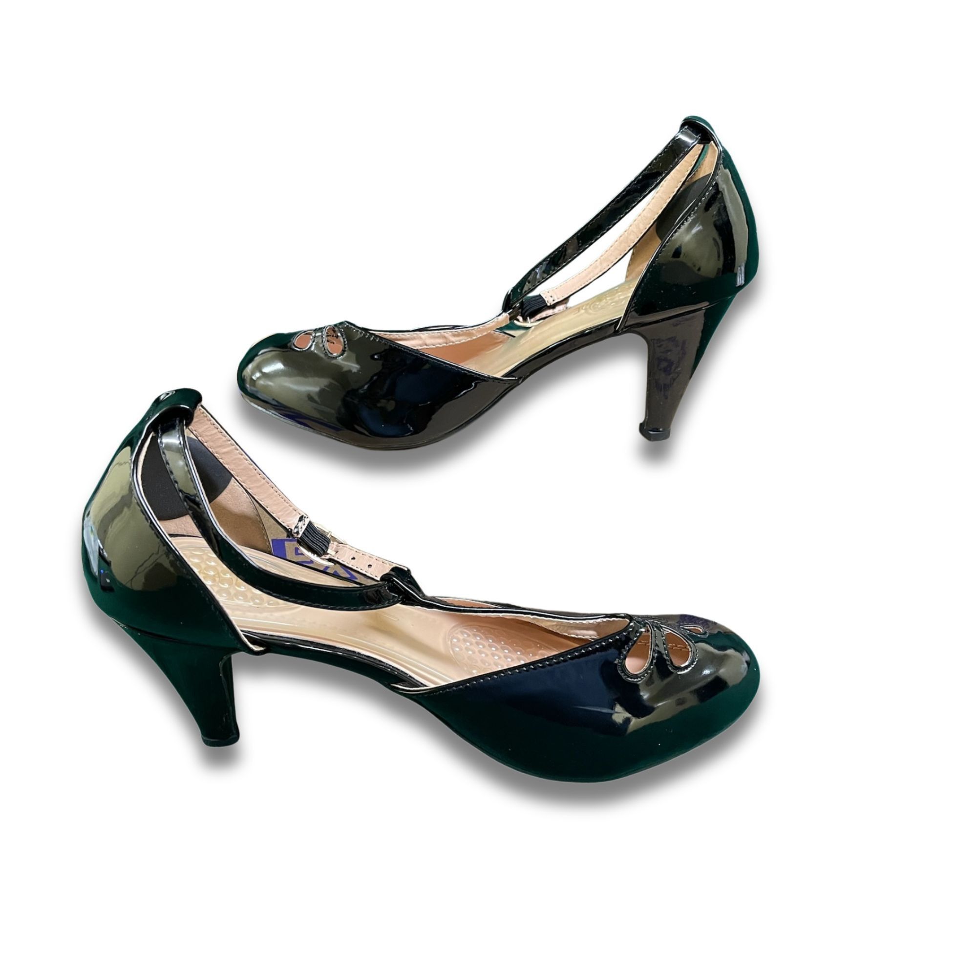 Alice + Olivia OLIVIA K Womens Kitten Low Heels T-Strap Pumps - Size 10 Size US 10 / IT 40 - 2 Thumbnail