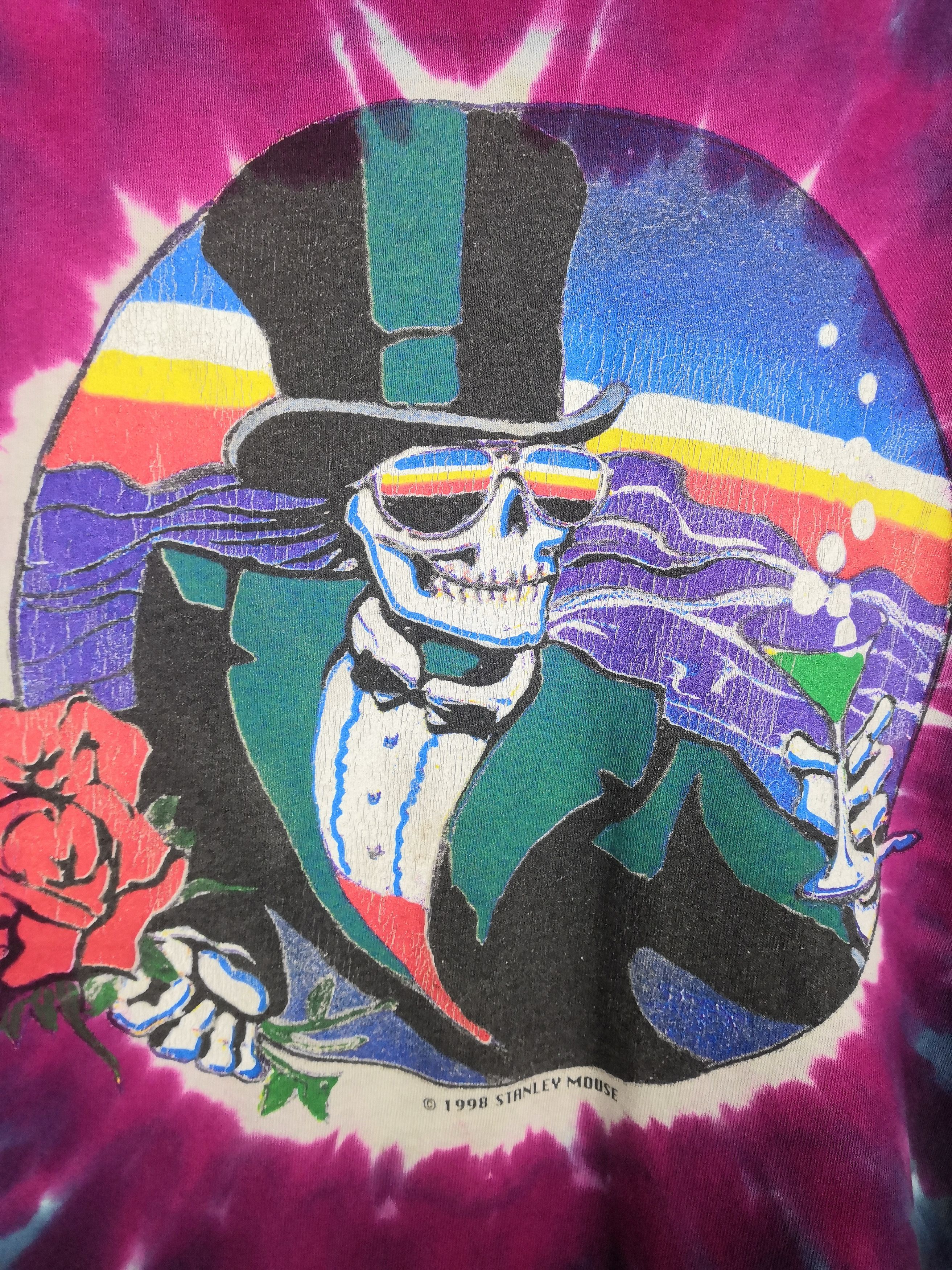 Vintage Vintage 1998 Stanley Mouse Grateful Dead Liquid Blue Shirt Size US L / EU 52-54 / 3 - 3 Thumbnail
