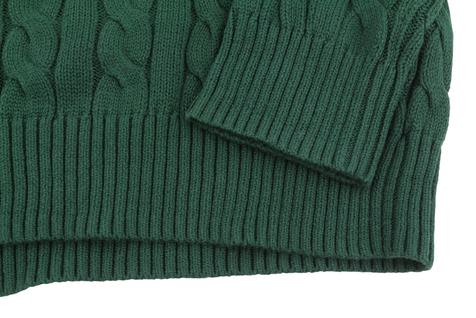 Ralph Lauren GREEN XL Cable Knit Pullover Jumper 86927 Size US XL / EU 56 / 4 - 5 Thumbnail