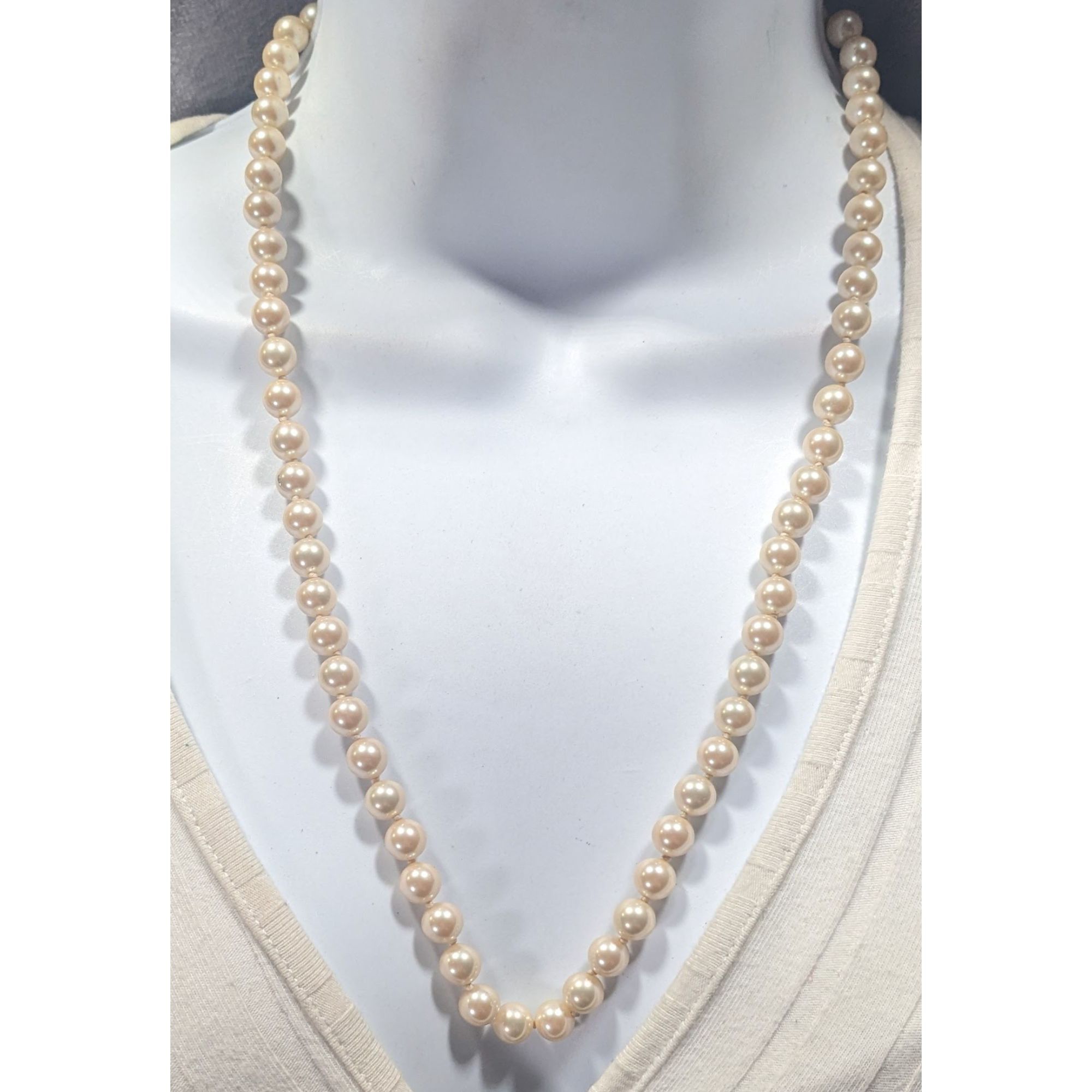 Other Vintage Glam Glass Pearl Beaded Necklace Size ONE SIZE - 2 Thumbnail