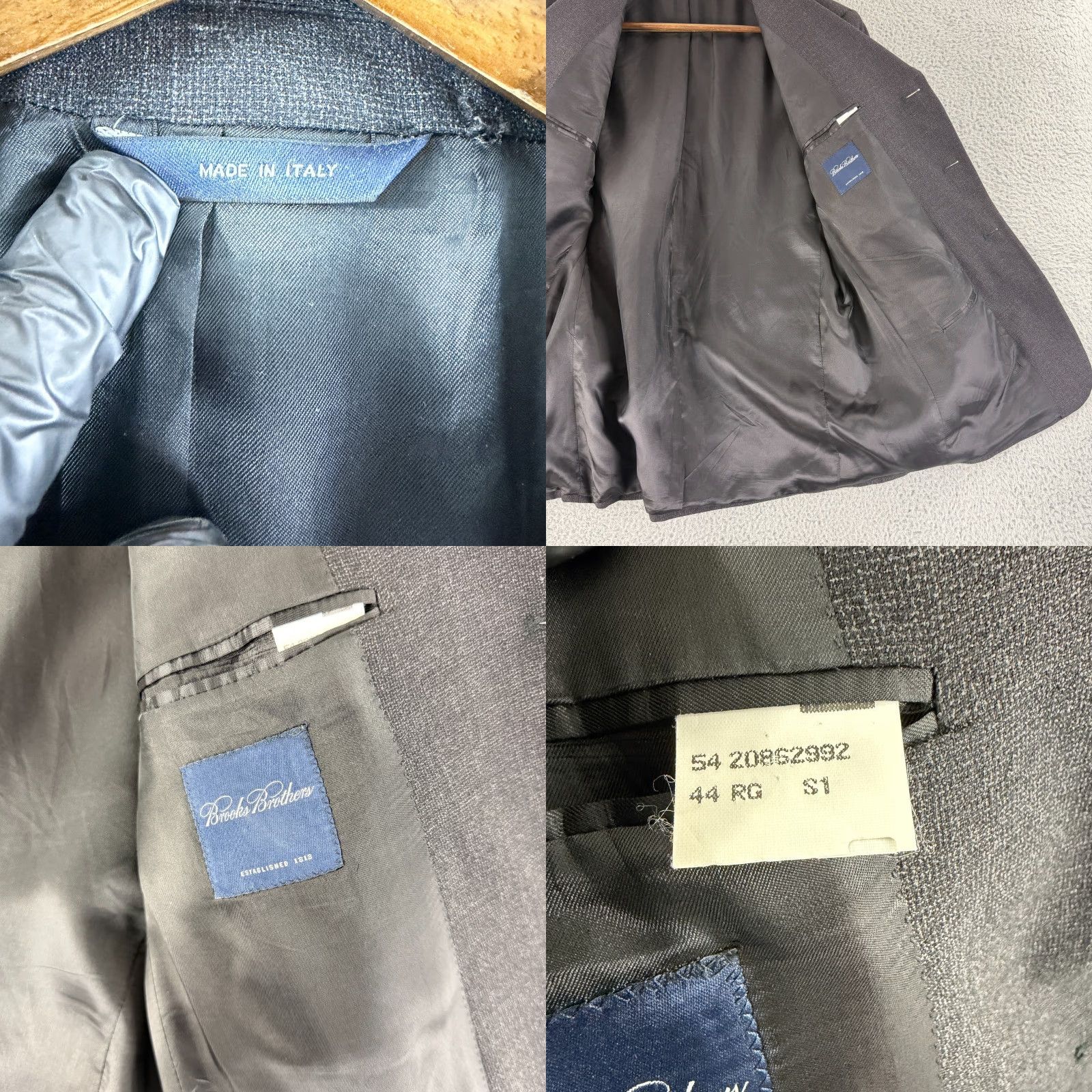 Brooks Brothers Brooks Brothers Blazer Jacket Mens 44R Gray Wool Nylon Made in Italy Size 44R - 9 Thumbnail