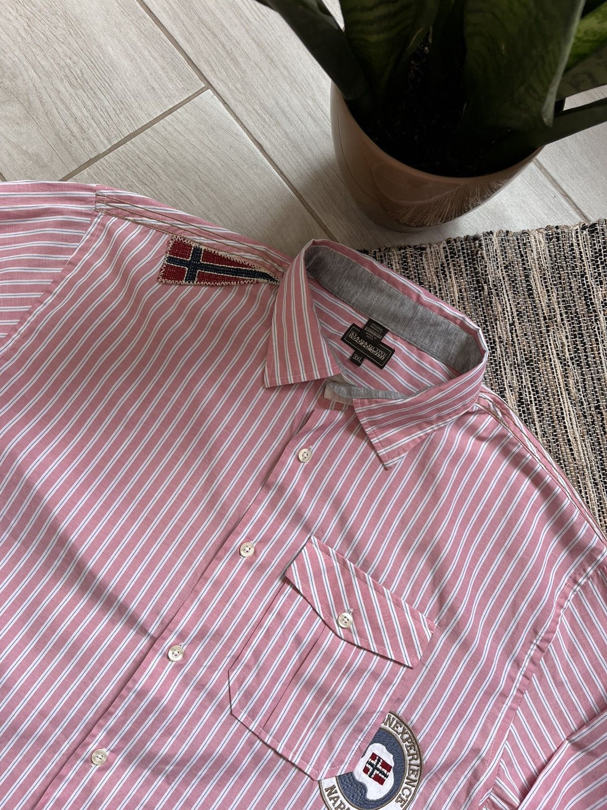 Napapijri Napapijri shirt striped oversized overshirt vintage Size US XXL / EU 58 / 5 - 6 Thumbnail