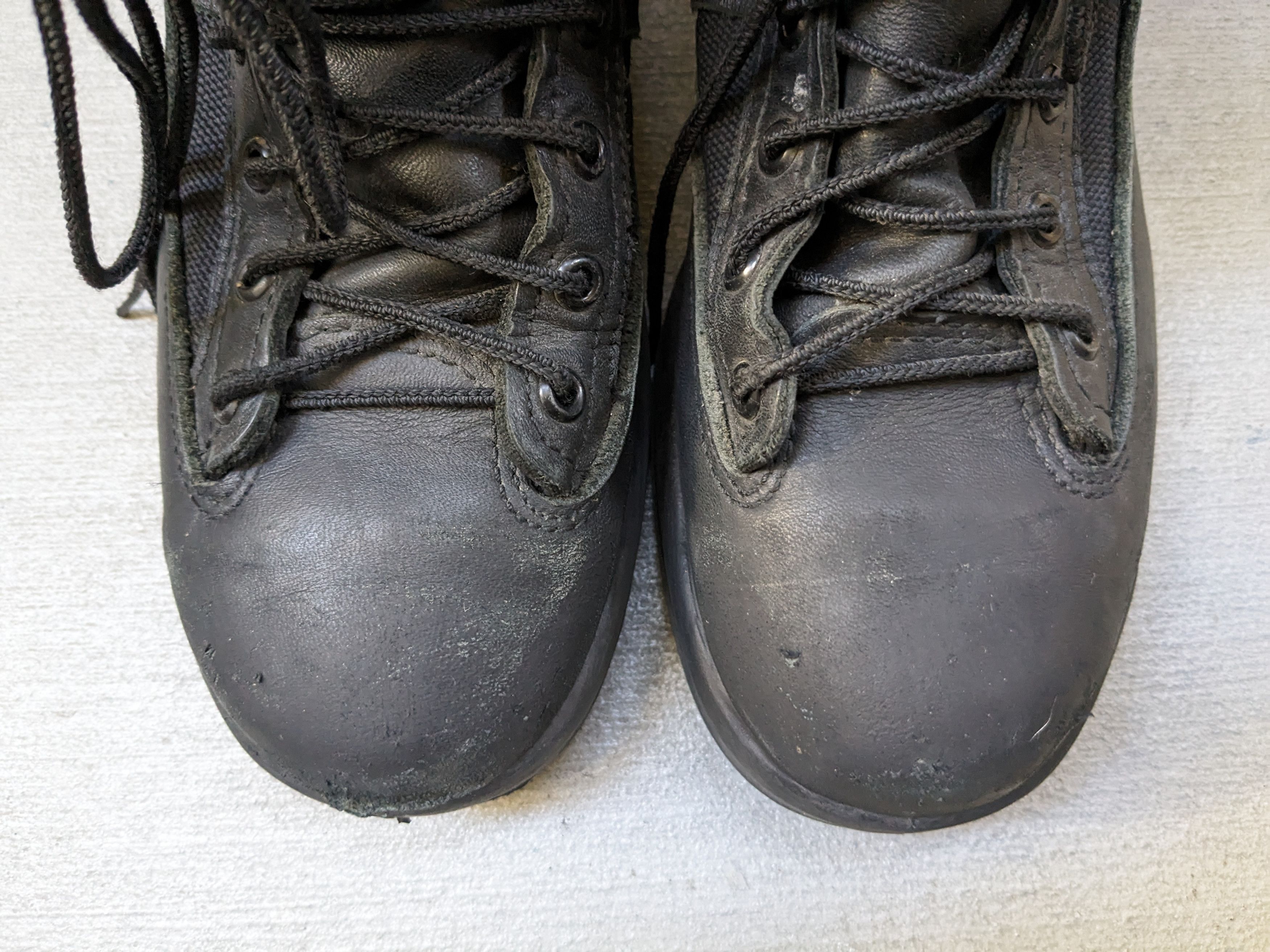 Genuine Leather Combat Boots Black 9 Leather Biker Chunky Lace Up Rubber Size US 9 / EU 42 - 3 Thumbnail