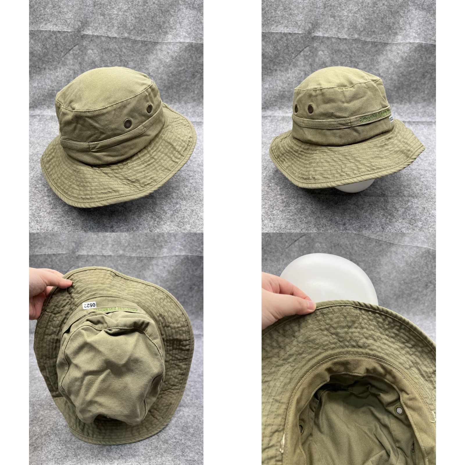 Vintage South Dakota Hat Bucket Mens Large Green Cotton Wide Brim Outdoor Size ONE SIZE - 8 Thumbnail