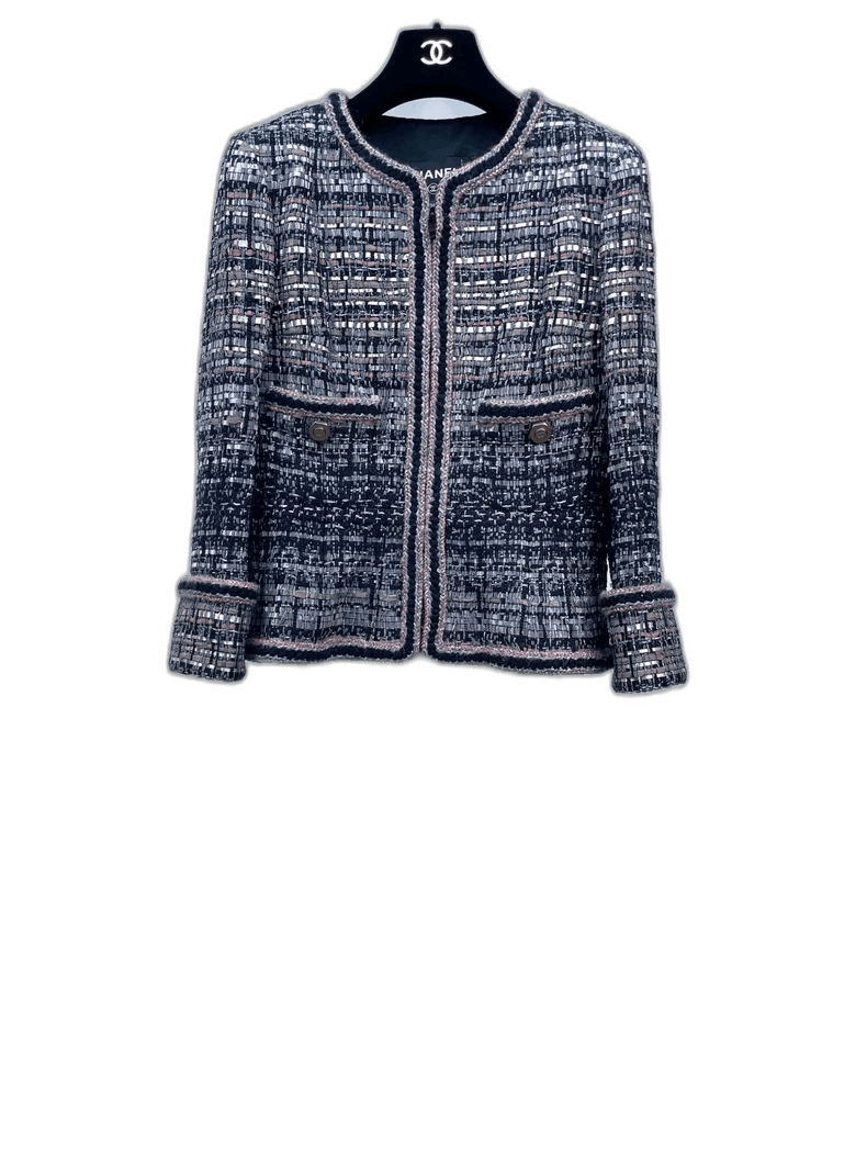 Chanel Chanel Gradient Weave Jacket from Hamburg Collection Size S / US 4 / IT 40 - 1 Thumbnail
