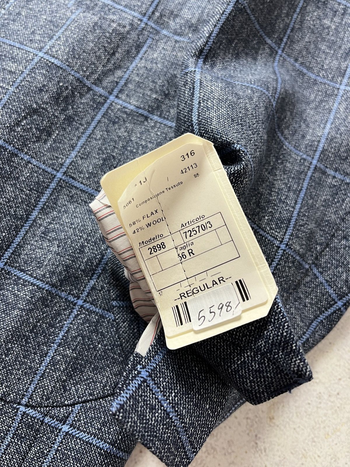 L.B.M. 1911 LBM 1911 Tailored Blue Check Patch Pocket Sportcoat Blazer Size 46R - 10 Thumbnail