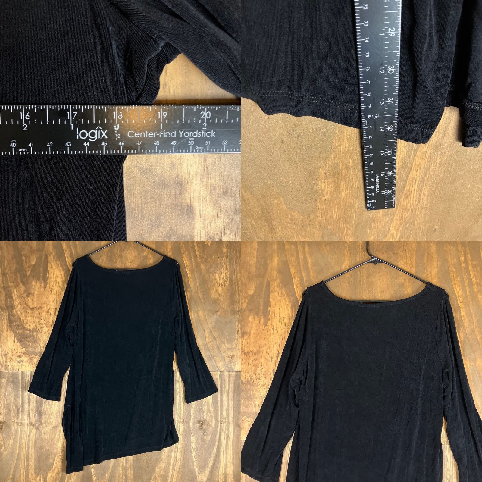 Vintage Chicos Travelers Women Blouse Black Shoulder Cut Outs Asymmetrical Tunic L Size L / US 10 / IT 46 - 8 Thumbnail