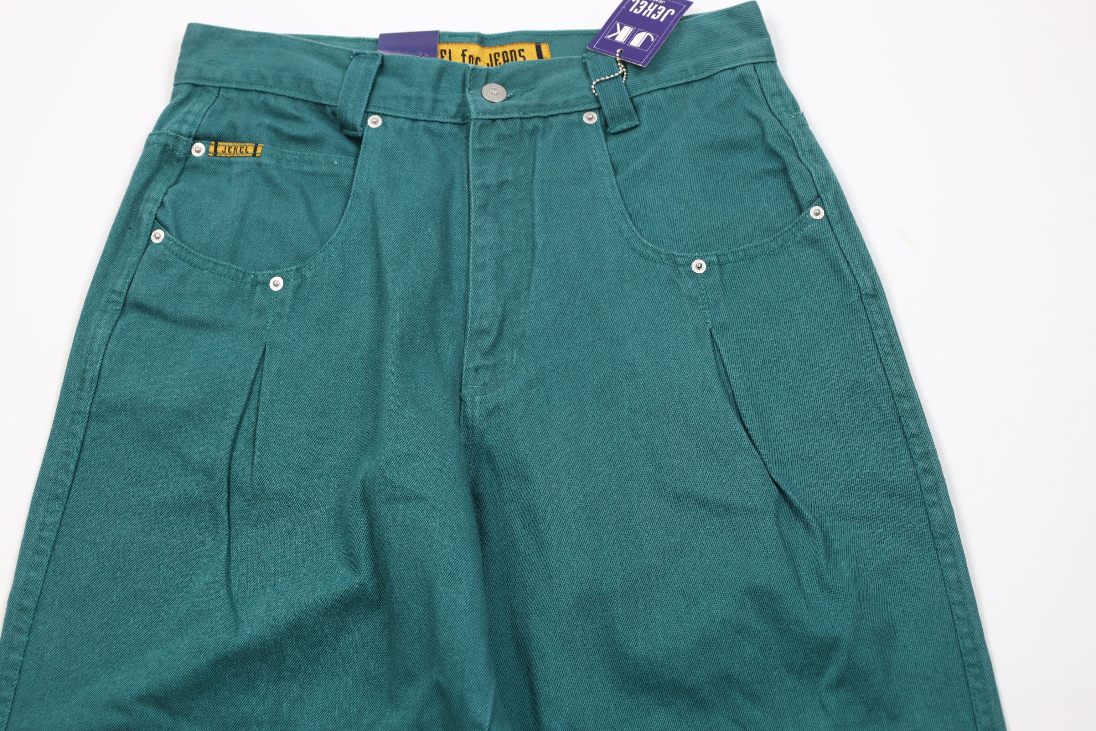 Vintage Deadstock Vintage 90s Streetwear Fit Skateboard Jeans Green Size US 32 / EU 48 - 2 Thumbnail