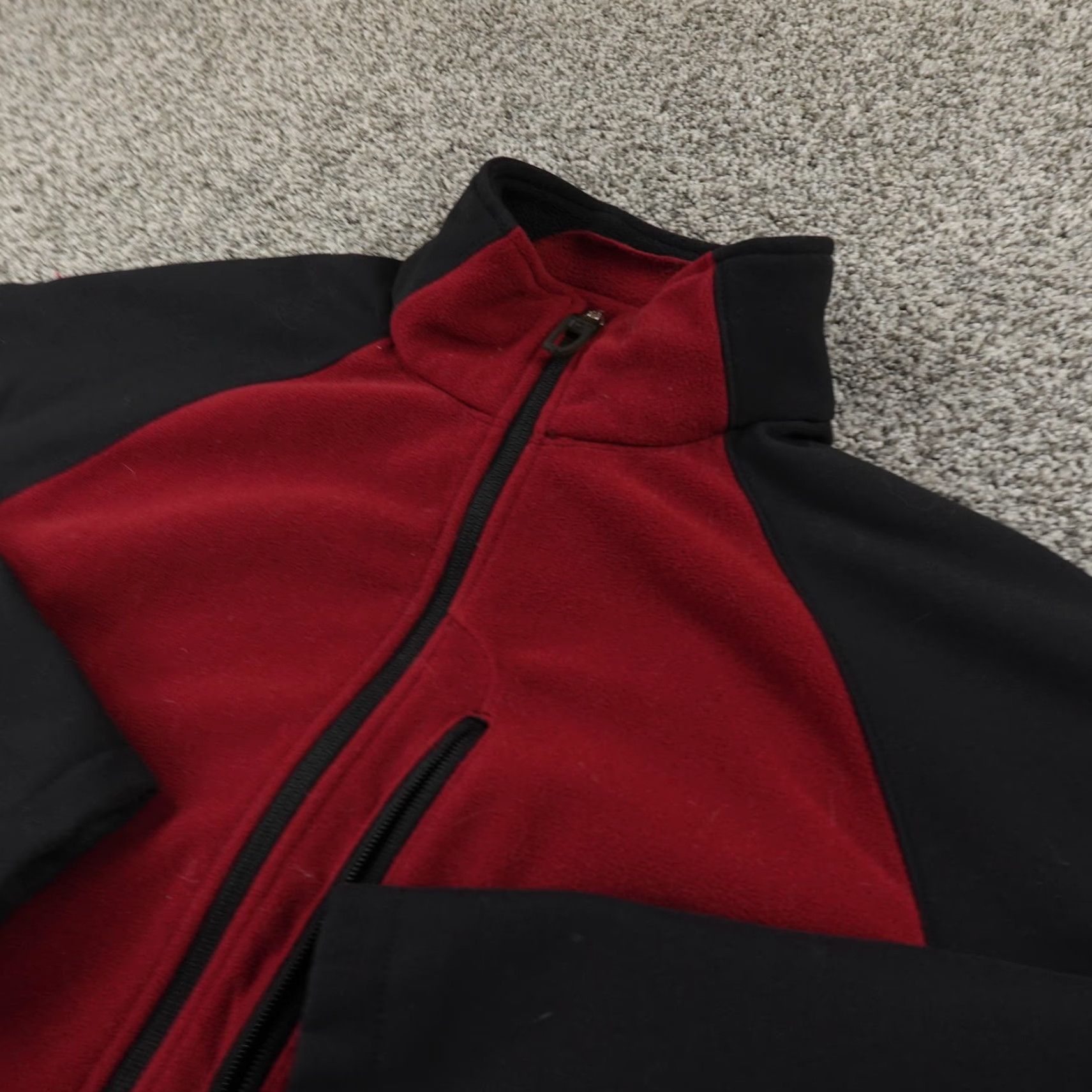 Nike VINTAGE Nike AeroLoft Jacket Mens M Red Black Fleece Softshell Full Zip Coat Y2K 00s Size US M / EU 48-50 / 2 - 2 Thumbnail