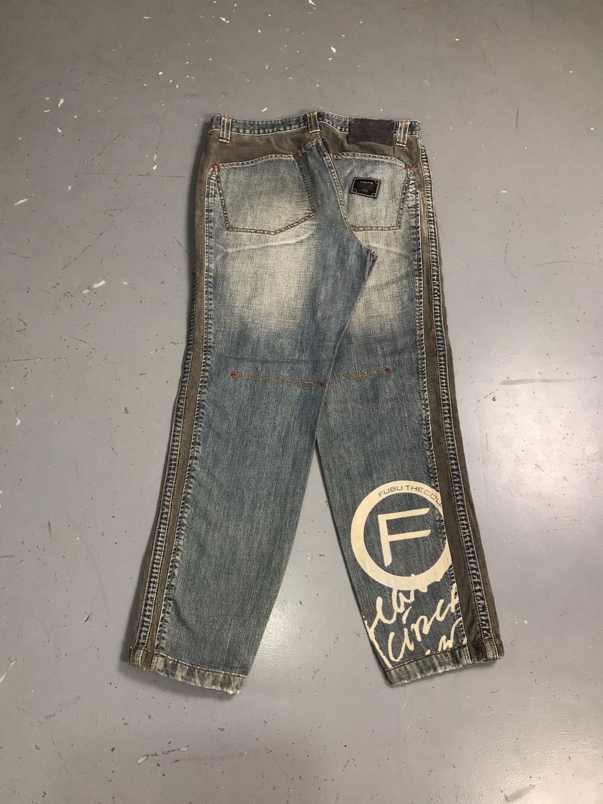 Fubu Rare vintage Fubu apparel company 1992 SpellOut denim Size US 34 / EU 50 - 2 Thumbnail