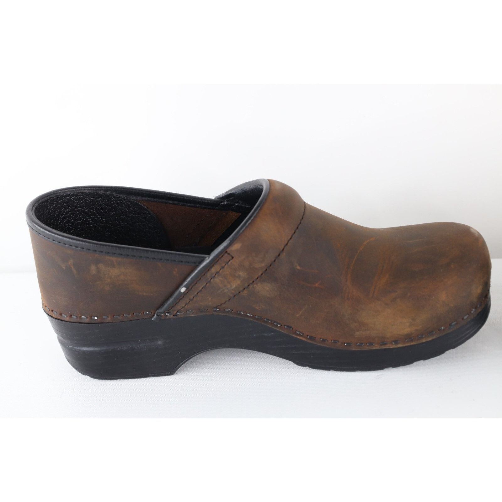Dansko Dansko Distressed Leather Chunky Mule Clogs Shoes Size US 10 / IT 40 - 7 Thumbnail