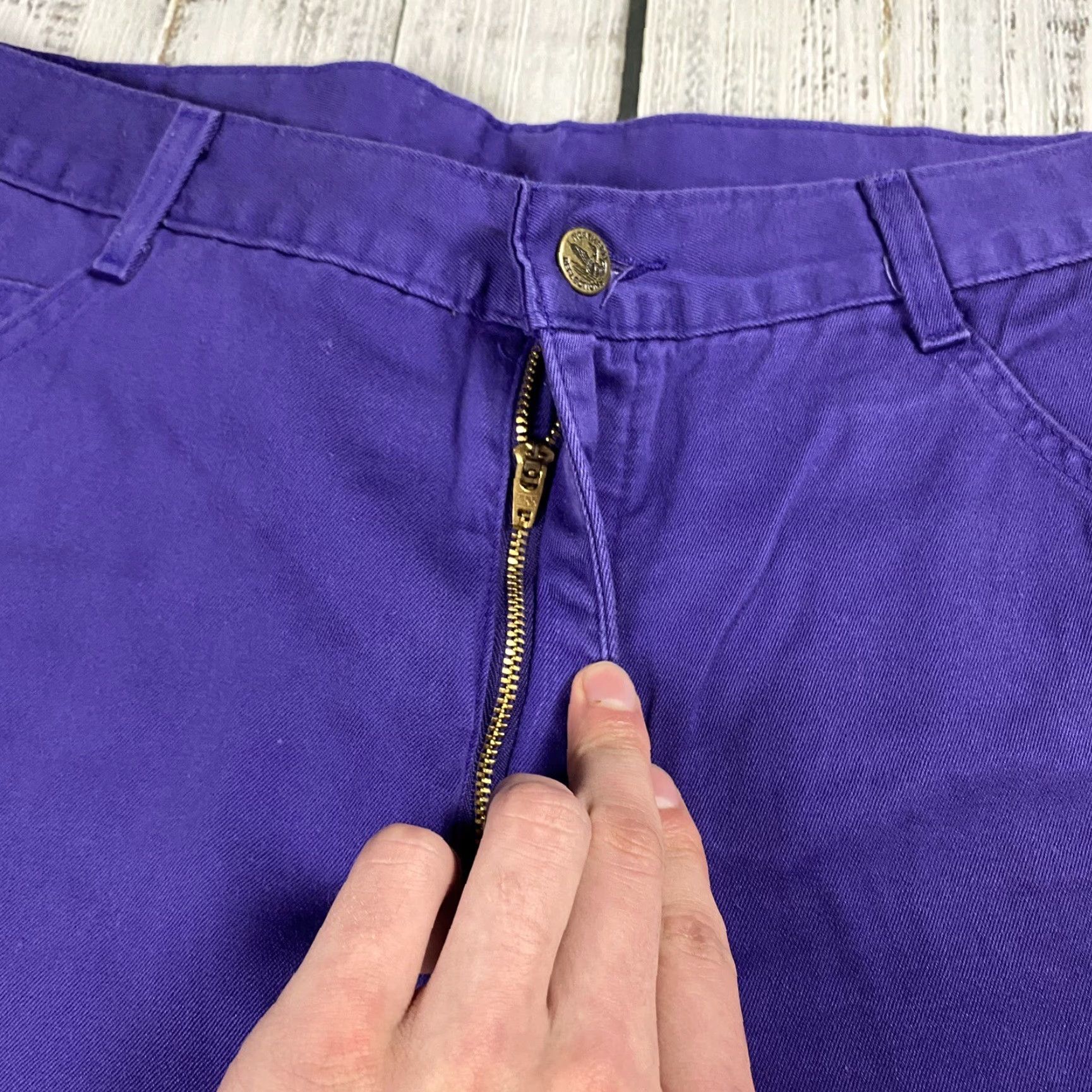 Northern Reflections VINTAGE NORTHERN REFLECTIONS WOMENS HIGH RISE MOM JEANS RIVET POCKET 31X28.5 PURPLE Size 24" / US 00 / IT 34 - 3 Thumbnail