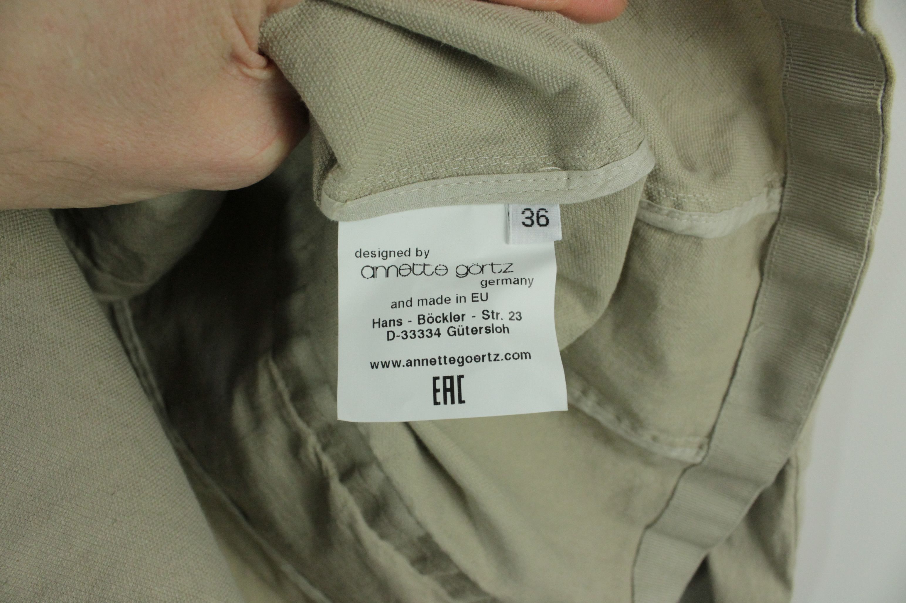 Annette Gortz Annette Gortz Ilka Beige Cotton Linen Stretch Light Jacket Size S / US 4 / IT 40 - 8 Thumbnail
