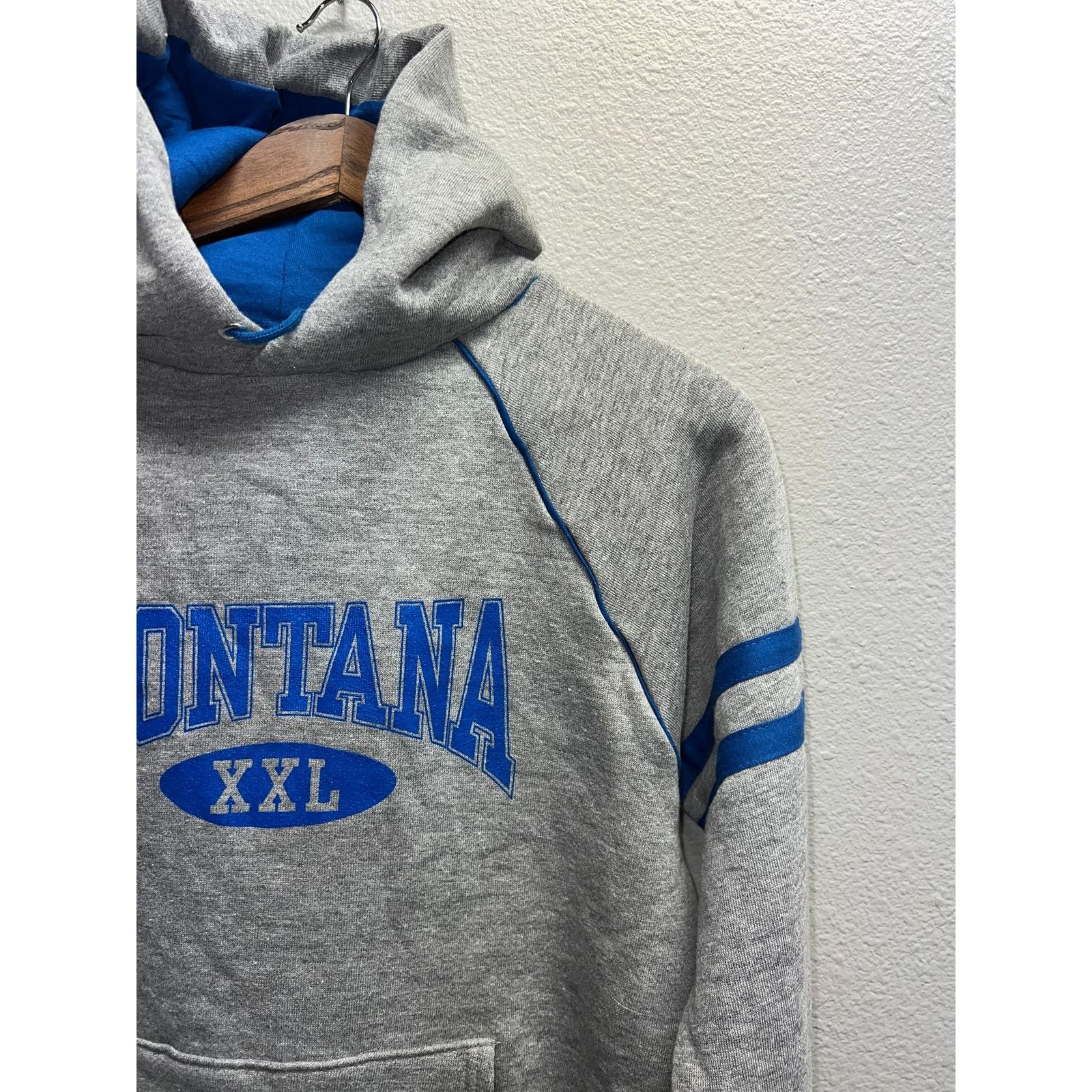 Jerzees 80s 90s Vintage Montana Hoodie Jacket Outerwear VTG M Blue Size US M / EU 48-50 / 2 - 4 Thumbnail