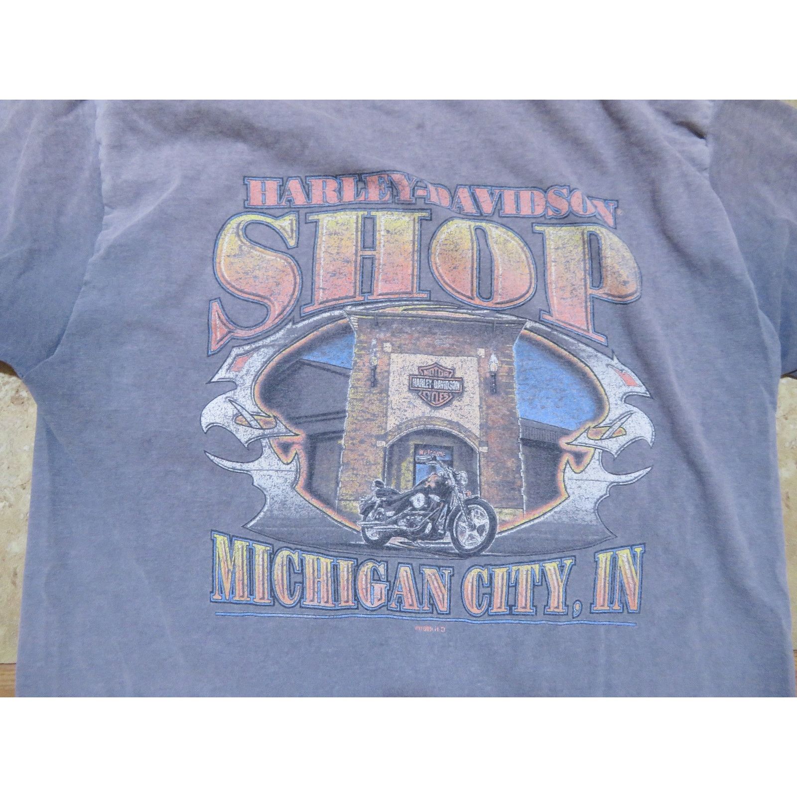 Harley Davidson Harley Davidson Michigan City IN Pocket T-Shirt Gray Sz L Size US L / EU 52-54 / 3 - 4 Thumbnail