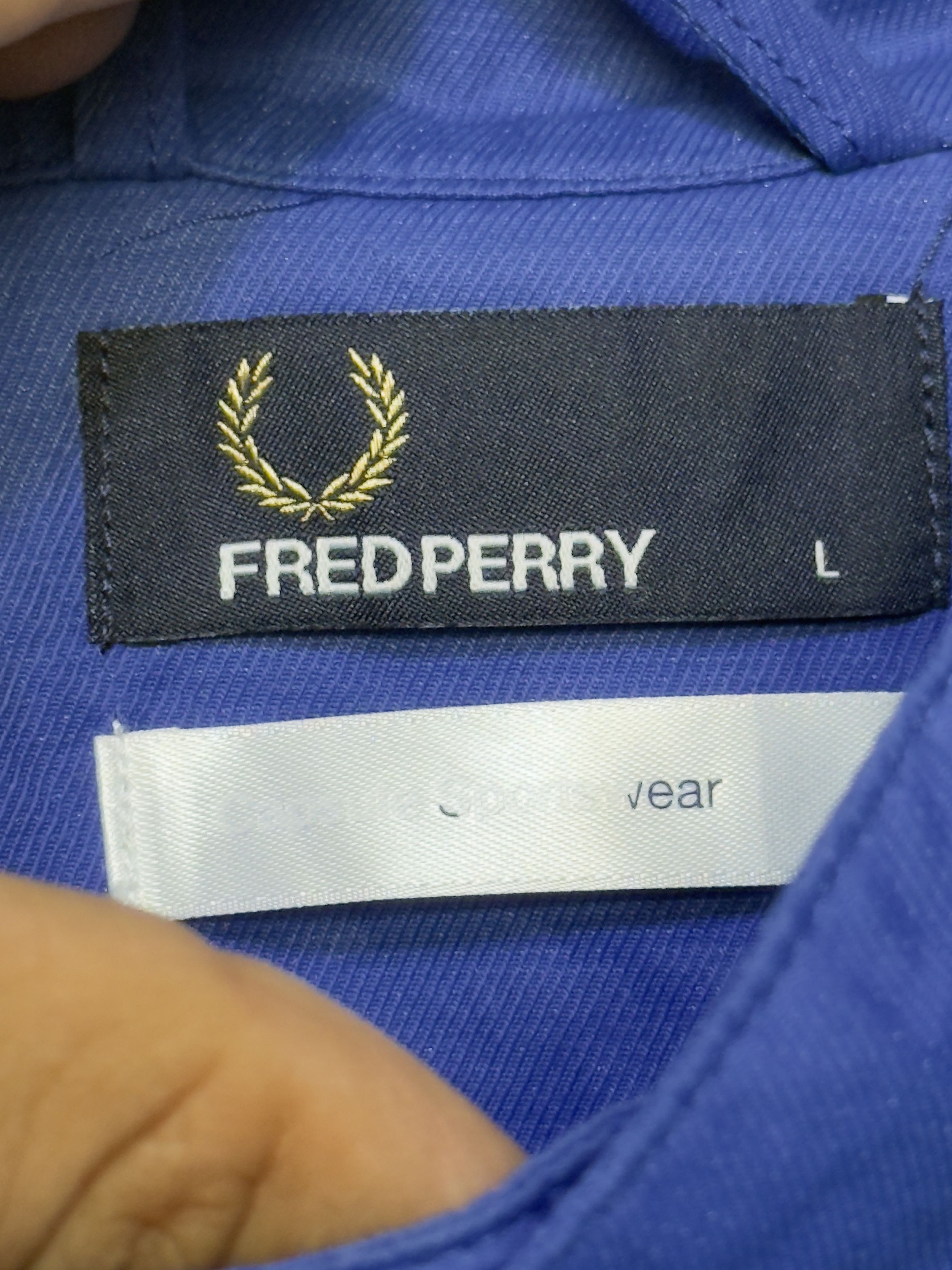 Fred Perry 🔥 bomber Fred perry jacket windbreaker blue electric size L Size US L / EU 52-54 / 3 - 11 Thumbnail