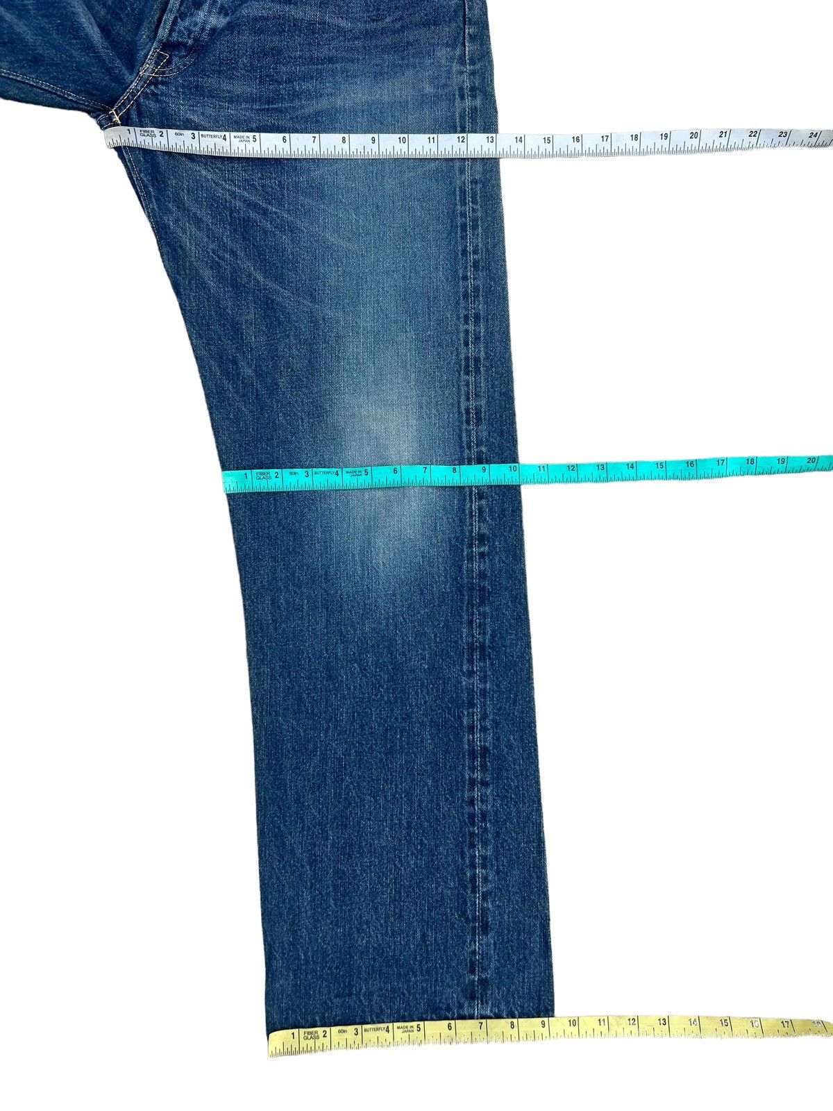 Heller's Cafe Dubbleworks X Warehouse Fade Denim Selvedge Jeans Size US 34 / EU 50 - 4 Thumbnail