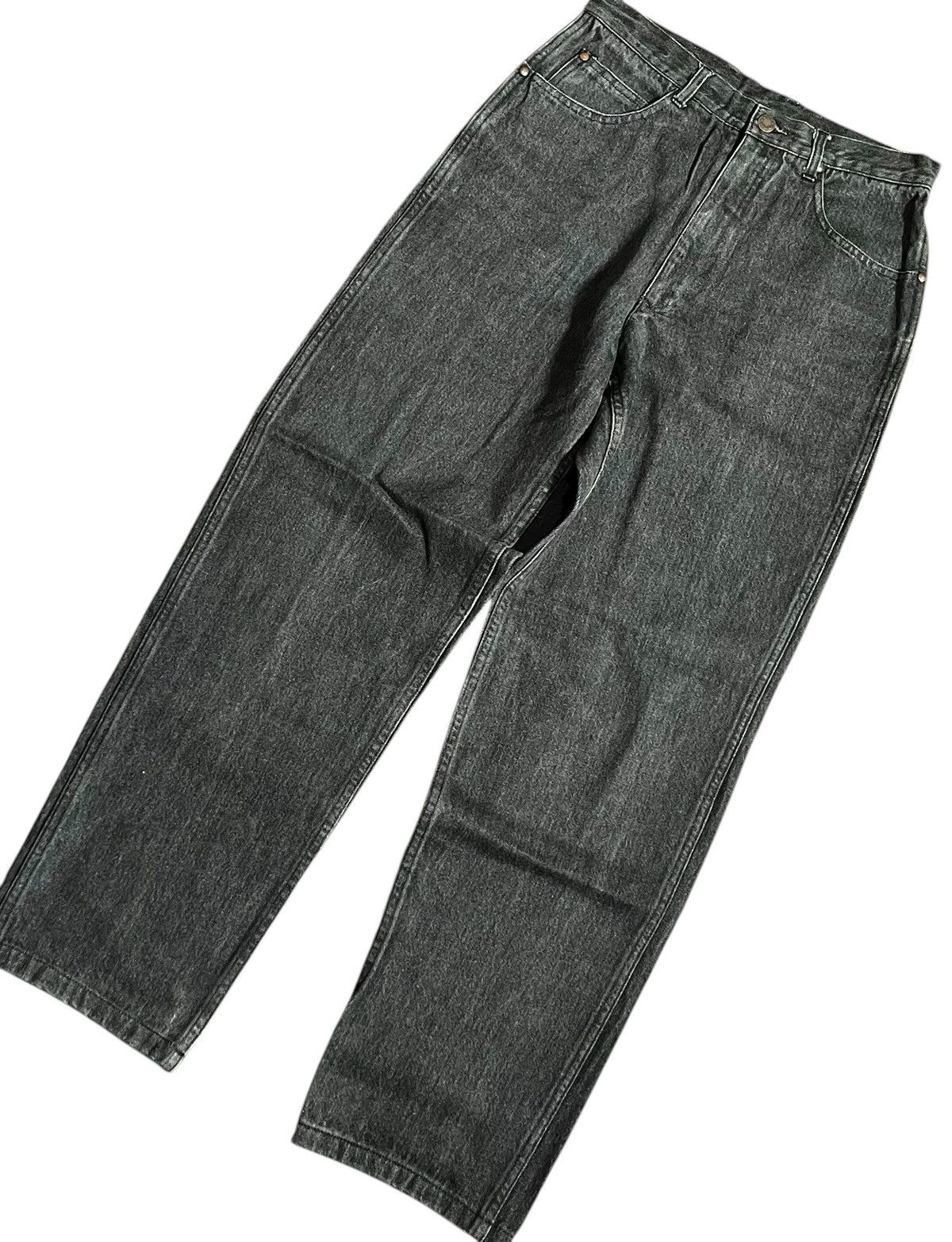 Comme des Garcons Vintage cdg homme classic straight dark grey jeans Size US 27 - 2 Thumbnail