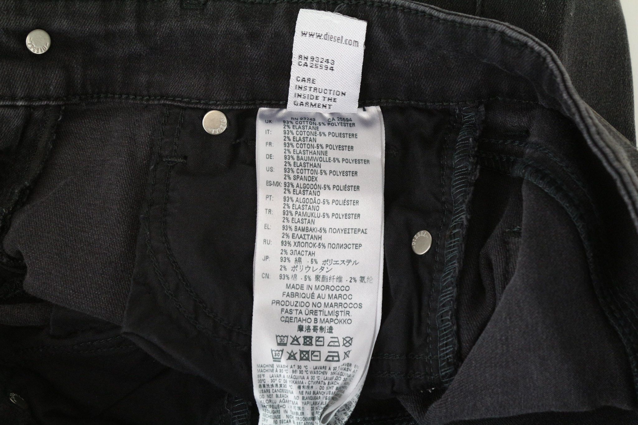 Diesel SLANDY 069GI W24/L32 Black Girls Jeans 70943 Size 24" / US 00 / IT 34 - 10 Thumbnail