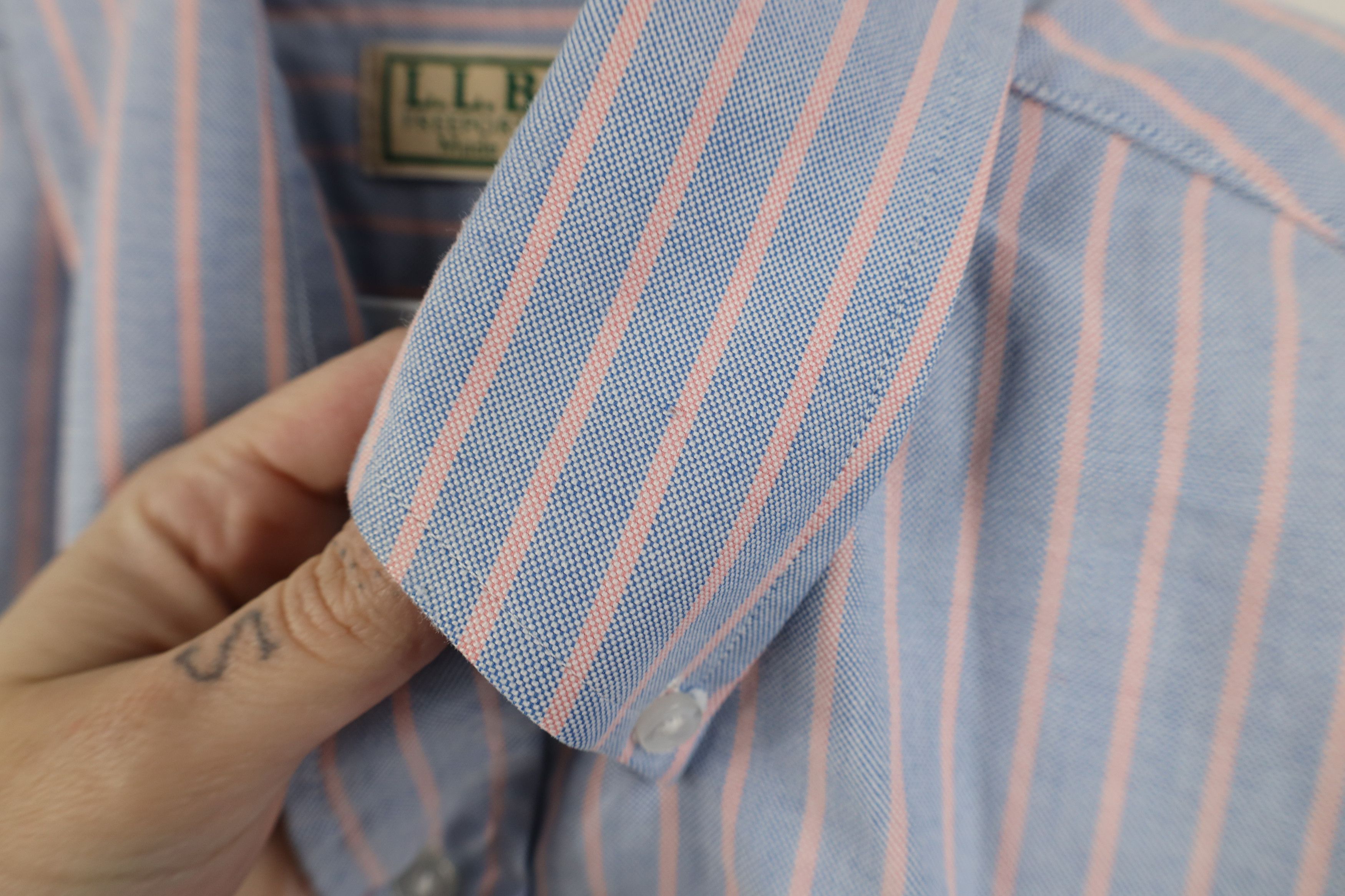 L.L. Bean Vintage 90s LL Bean Short Sleeve Button Down Shirt USA Size US L / EU 52-54 / 3 - 8 Thumbnail