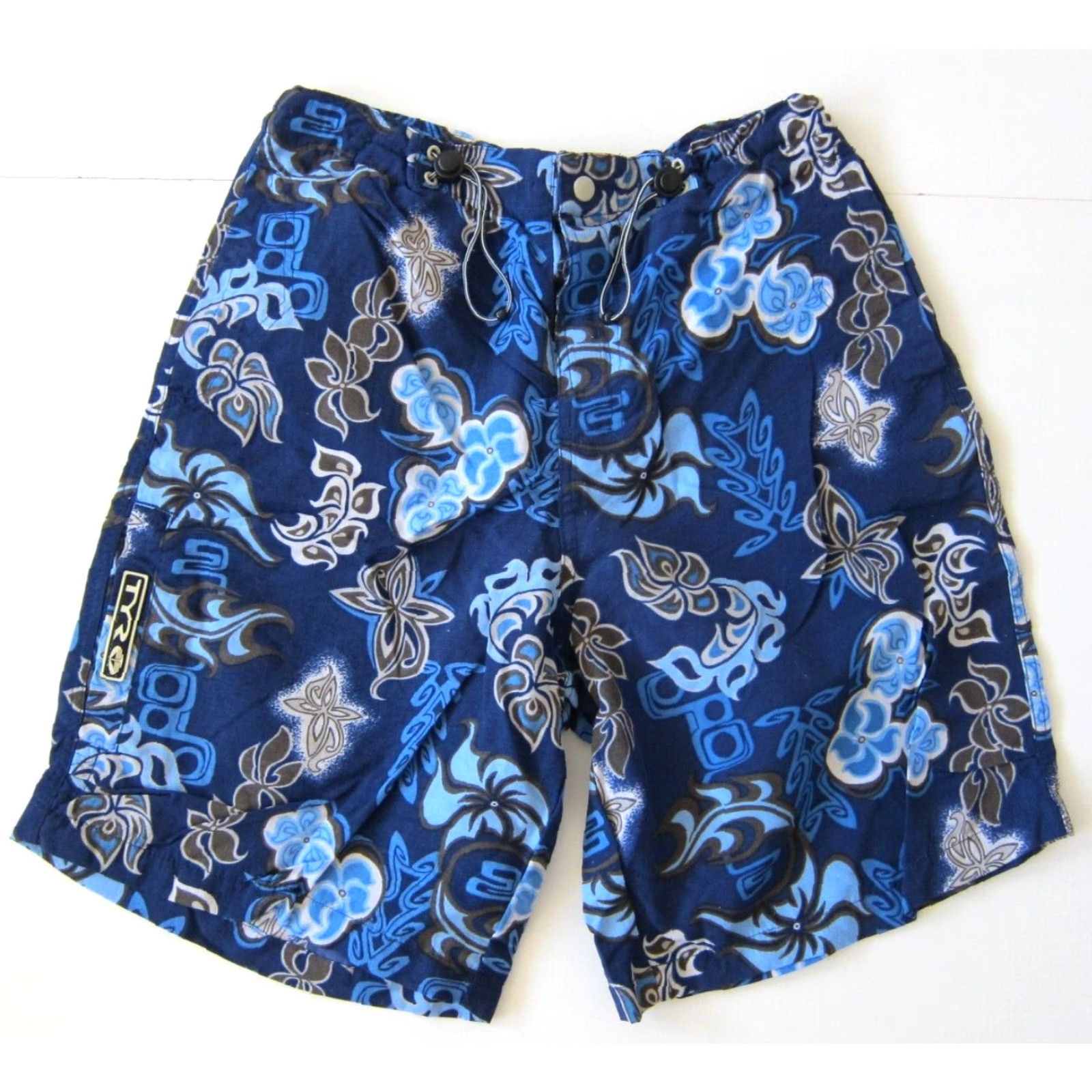 Vintage VINTAGE TYR Board Short Men Medium Blue 90s Floral 100% Nylon Surf Swim Bottom 4 pockets Size US 31 - 2 Thumbnail