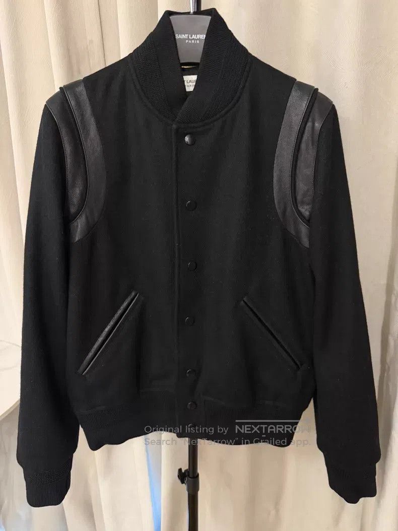 Saint Laurent Paris Saint Laurent Paris Black Warrior Wool and Leather Basebal Size M / US 6-8 / IT 42-44 - 1 Thumbnail