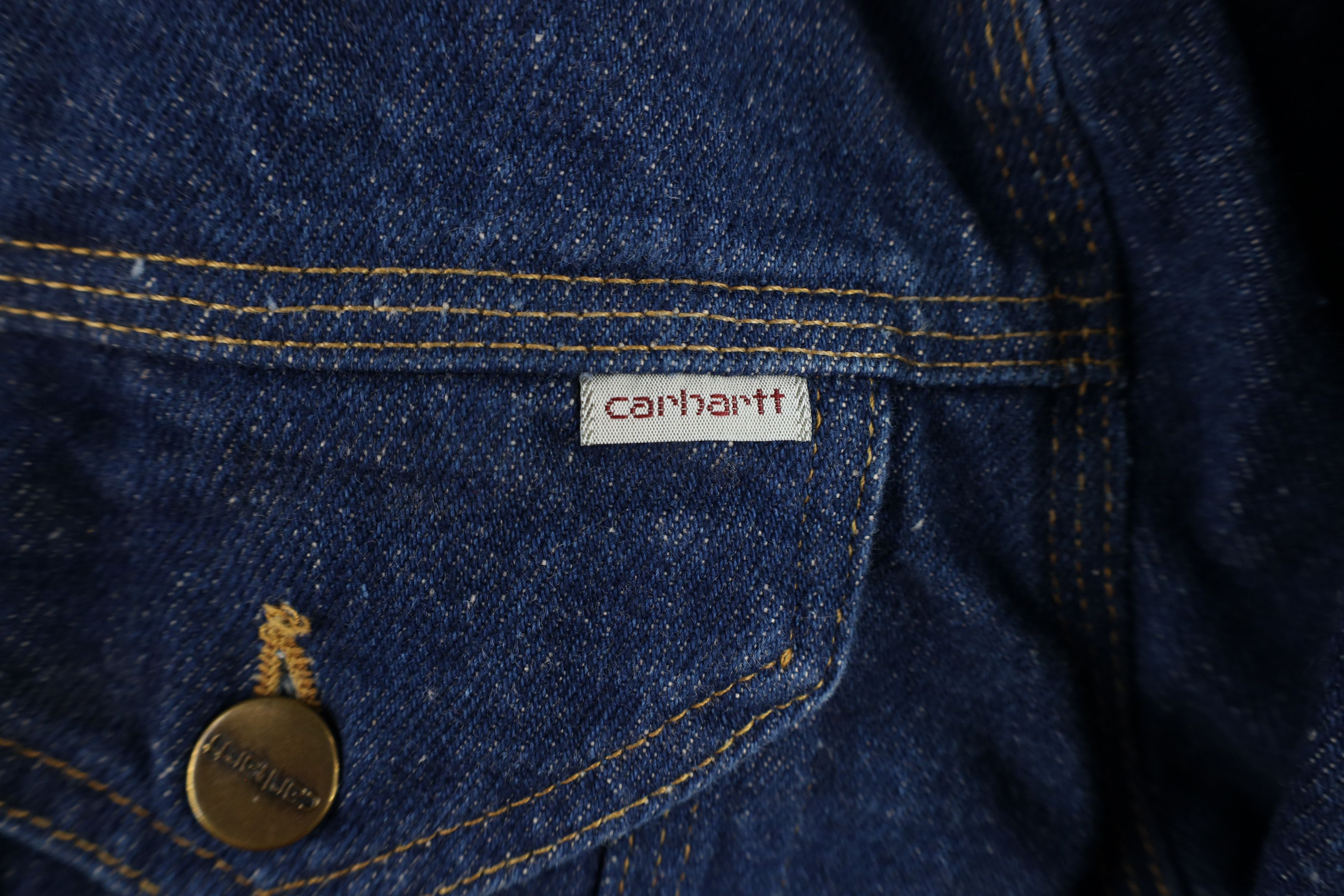 Carhartt × Vintage Vintage 90s Carhartt Corduroy Collared Denim Jacket USA Size US XL / EU 56 / 4 - 4 Thumbnail