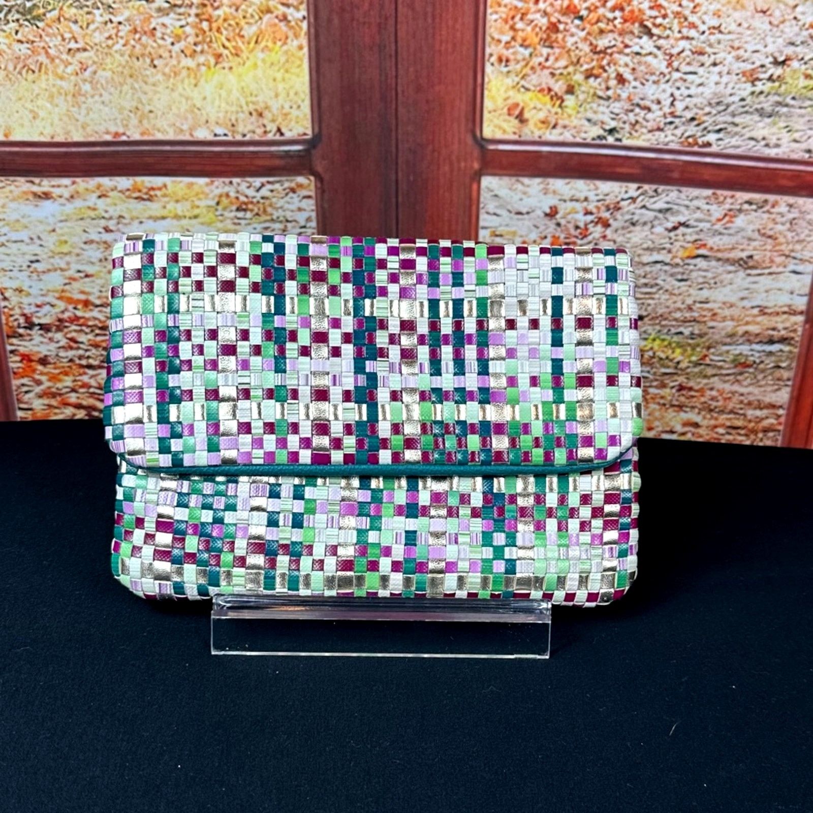 Other Deux Lux Woven Metallic Clutch Magnetic Closure Multi Size ONE SIZE - 6 Thumbnail