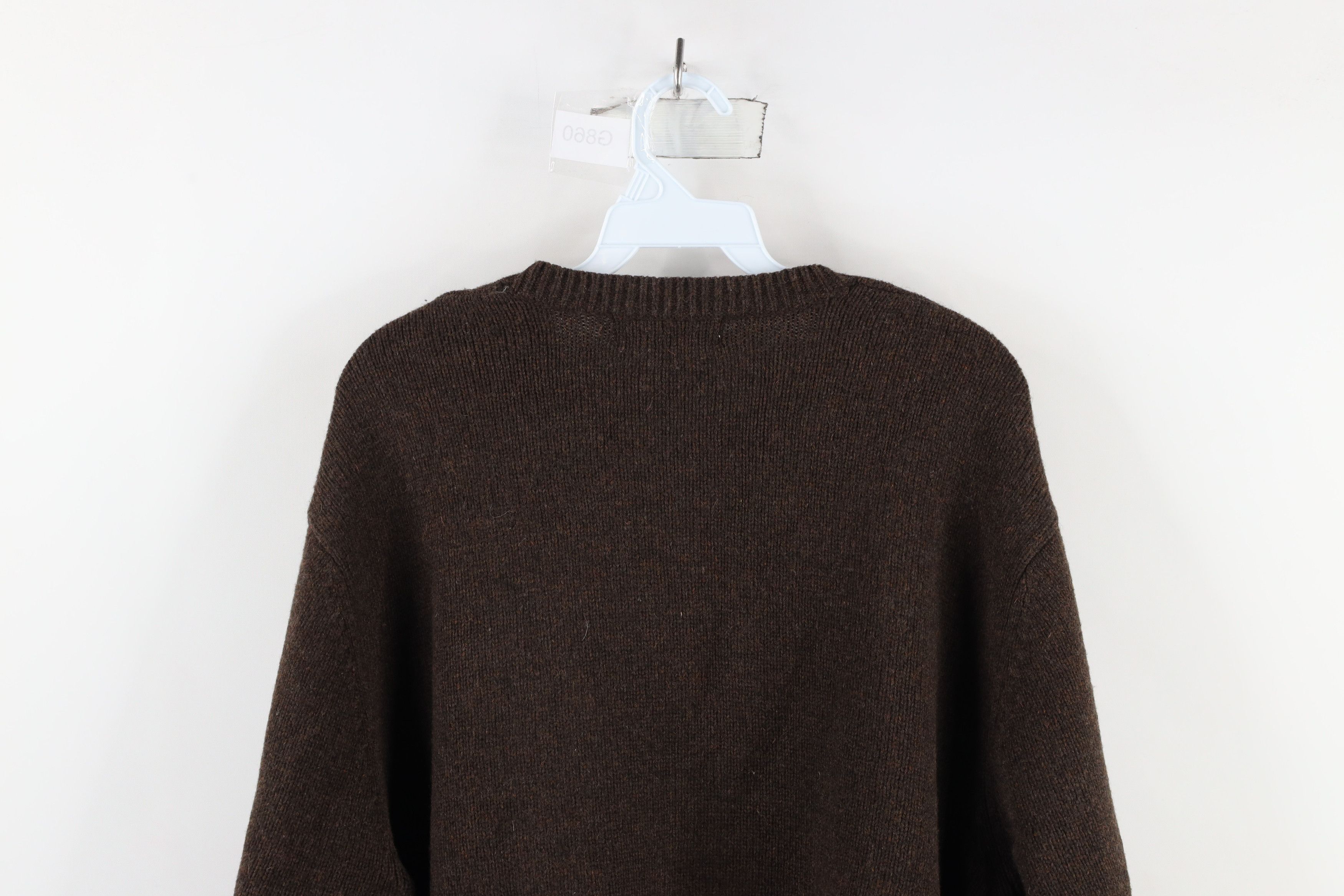 Cabelas × Vintage Vintage Cabelas Blank Wool Blend Knit Sweater Heather Brown Size US XL / EU 56 / 4 - 8 Thumbnail