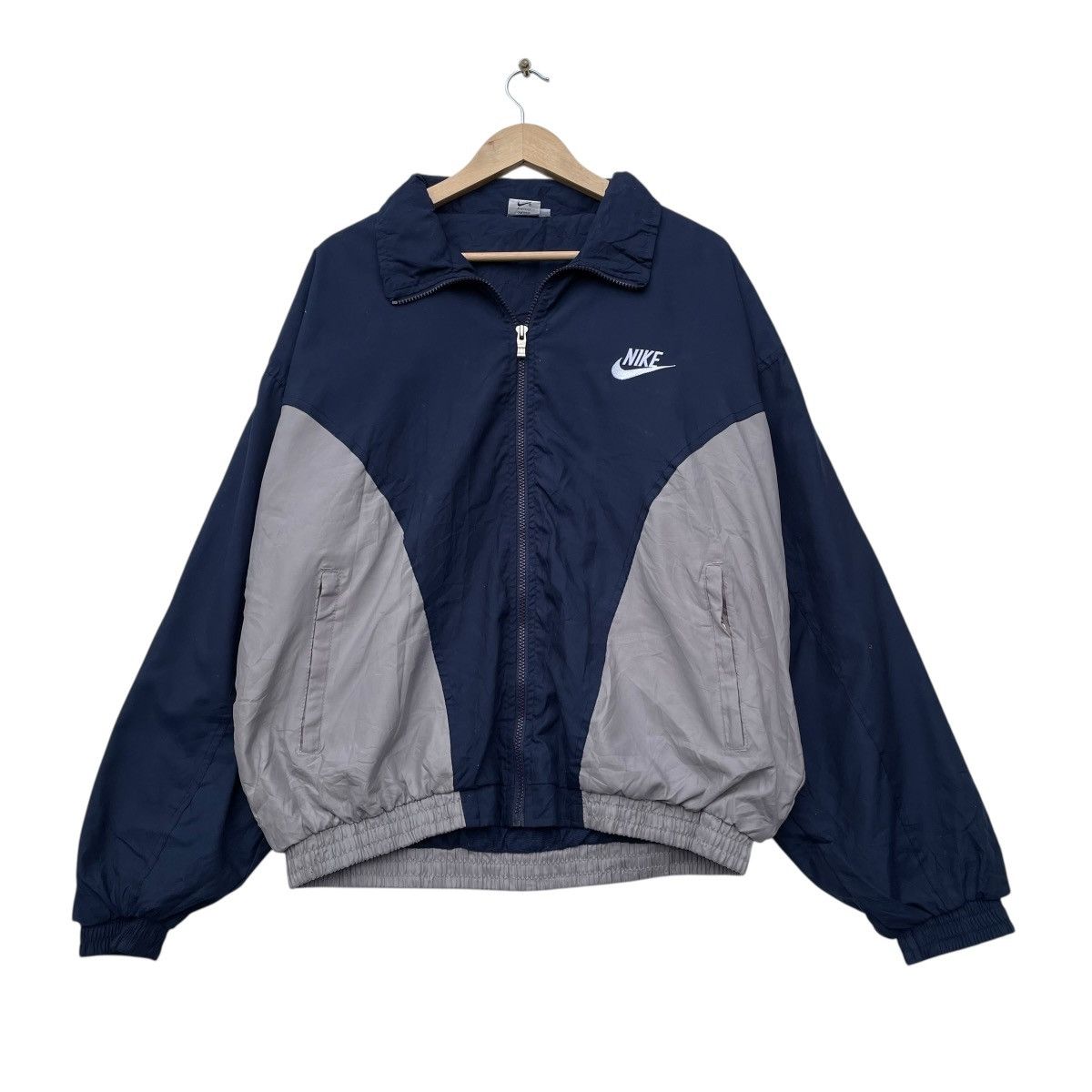 Nike 💥Vintage Nike Center Logo Made In USA Jacket Size US L / EU 52-54 / 3 - 1 Thumbnail