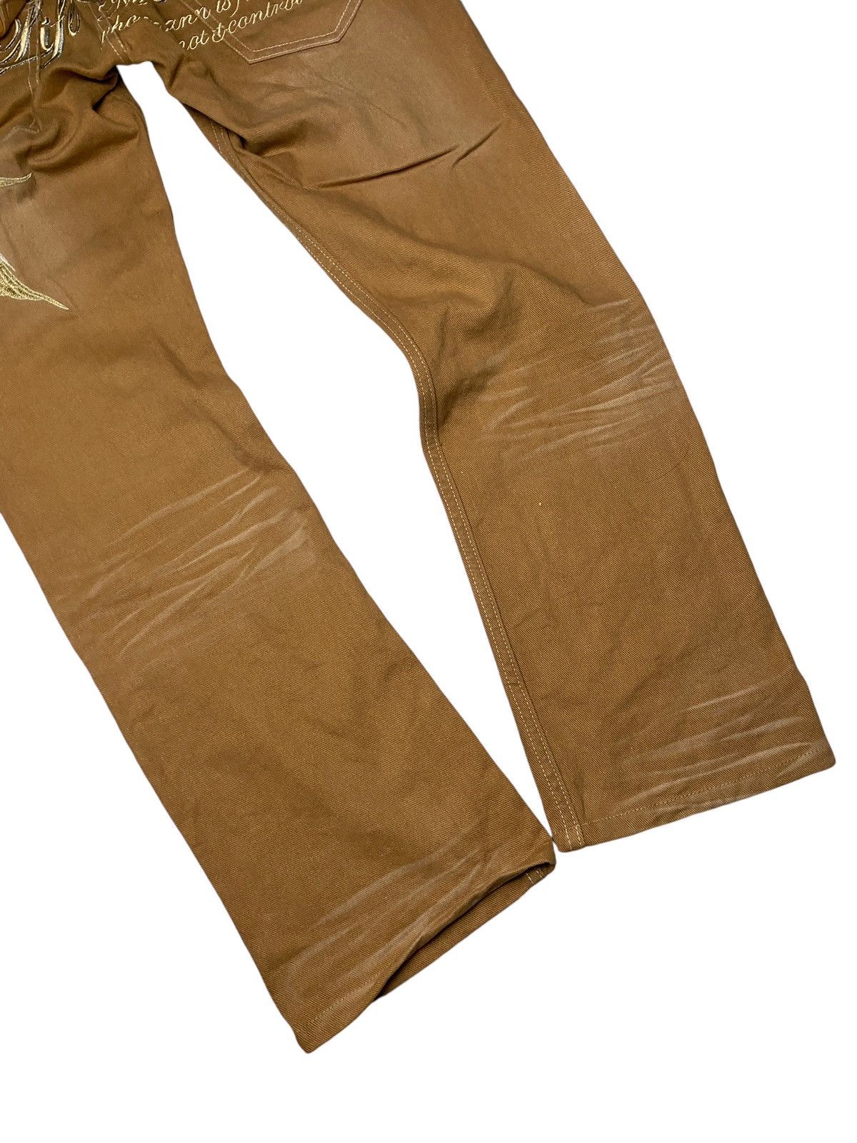 If Six Was Nine × Japanese Brand × Le Grande Bleu (L.G.B.) 2000's Gladiate Flared Poem Wings Seawashed Pants Size US 35 - 10 Thumbnail