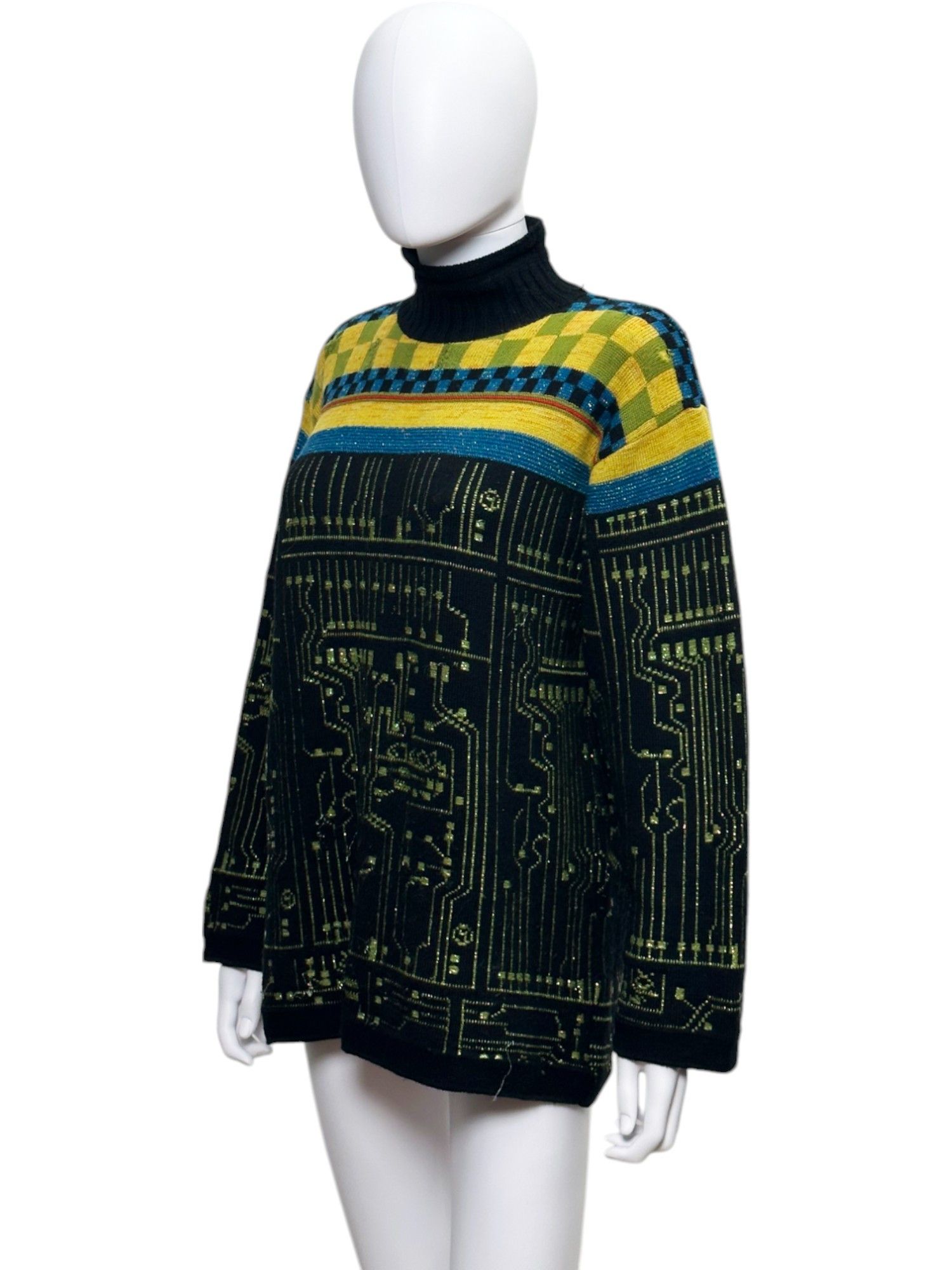Jean Paul Gaultier AW1995 Cyber Turtleneck Size US M / EU 48-50 / 2 - 2 Thumbnail