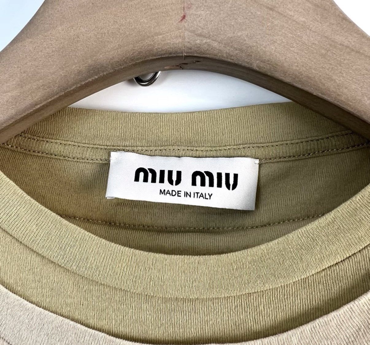 Miu Miu Miu Miu Fake Two-Piece Layered Short Sleeve T-Shirt K12 Size US XS / EU 42 / 0 - 4 Thumbnail