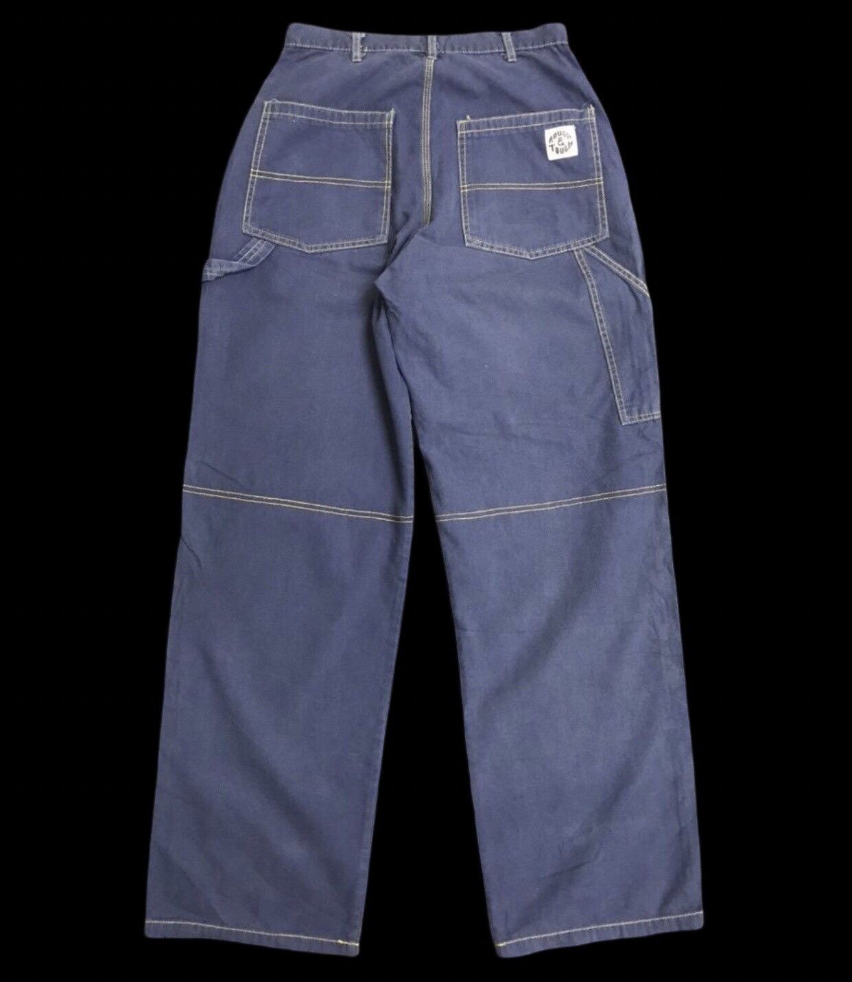Japanese Brand × Vintage 💥BAGGY💥ROUGH&TOUGH Japan Duck Canvas Baggy Carpenter Pant Size US 29 - 1 Thumbnail