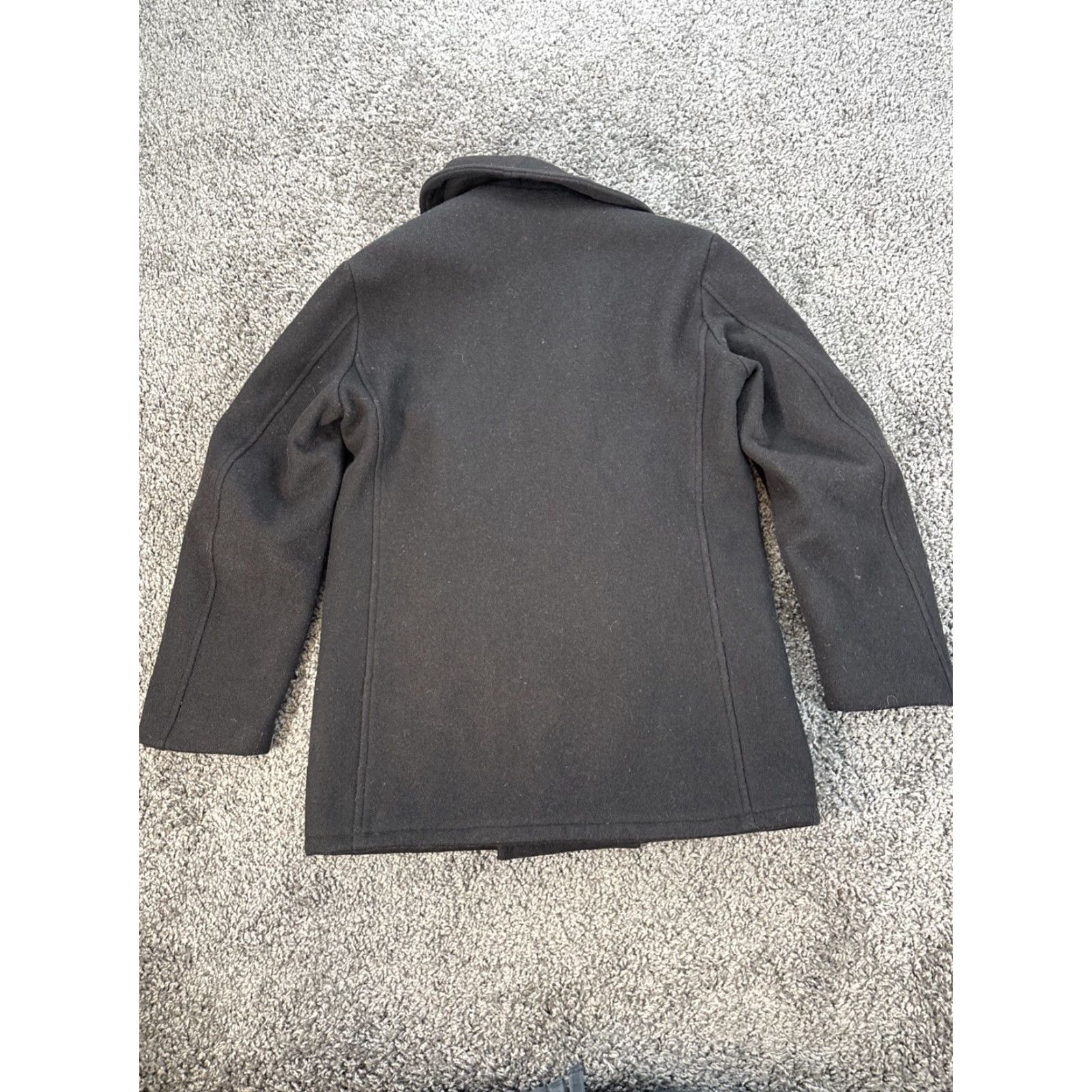 Vintage VINTAGE US Navy Mens Coat Pea Wool Black 38L MP72132 US Navy Pea Coat Mens Size 38L Black Wool Blk Size US XXS / EU 40 - 6 Thumbnail