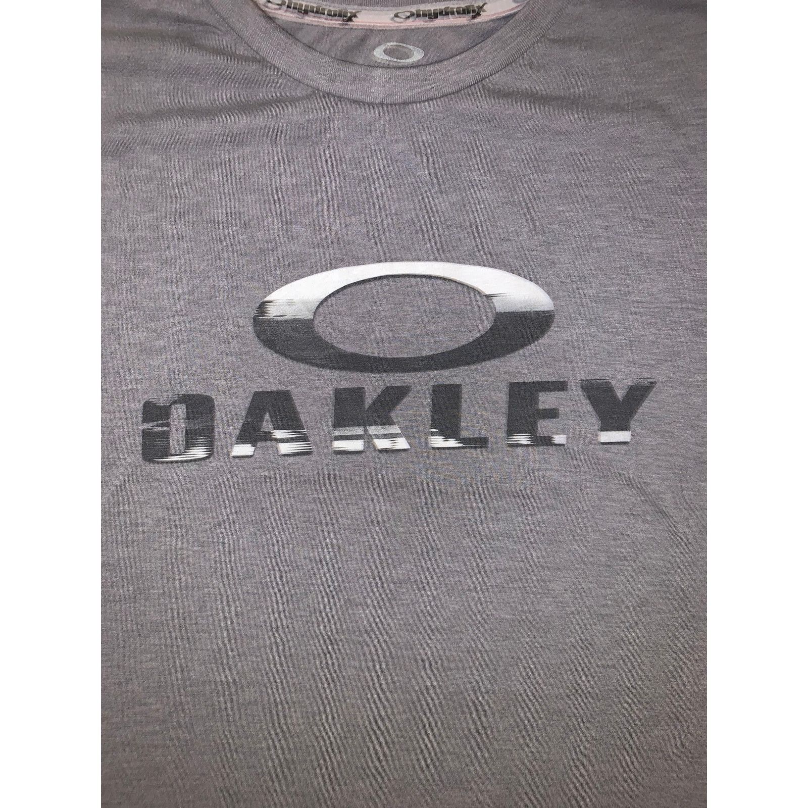 Oakley T Shirt XXL Heather Gray Metallic Logo Streetwear Tee