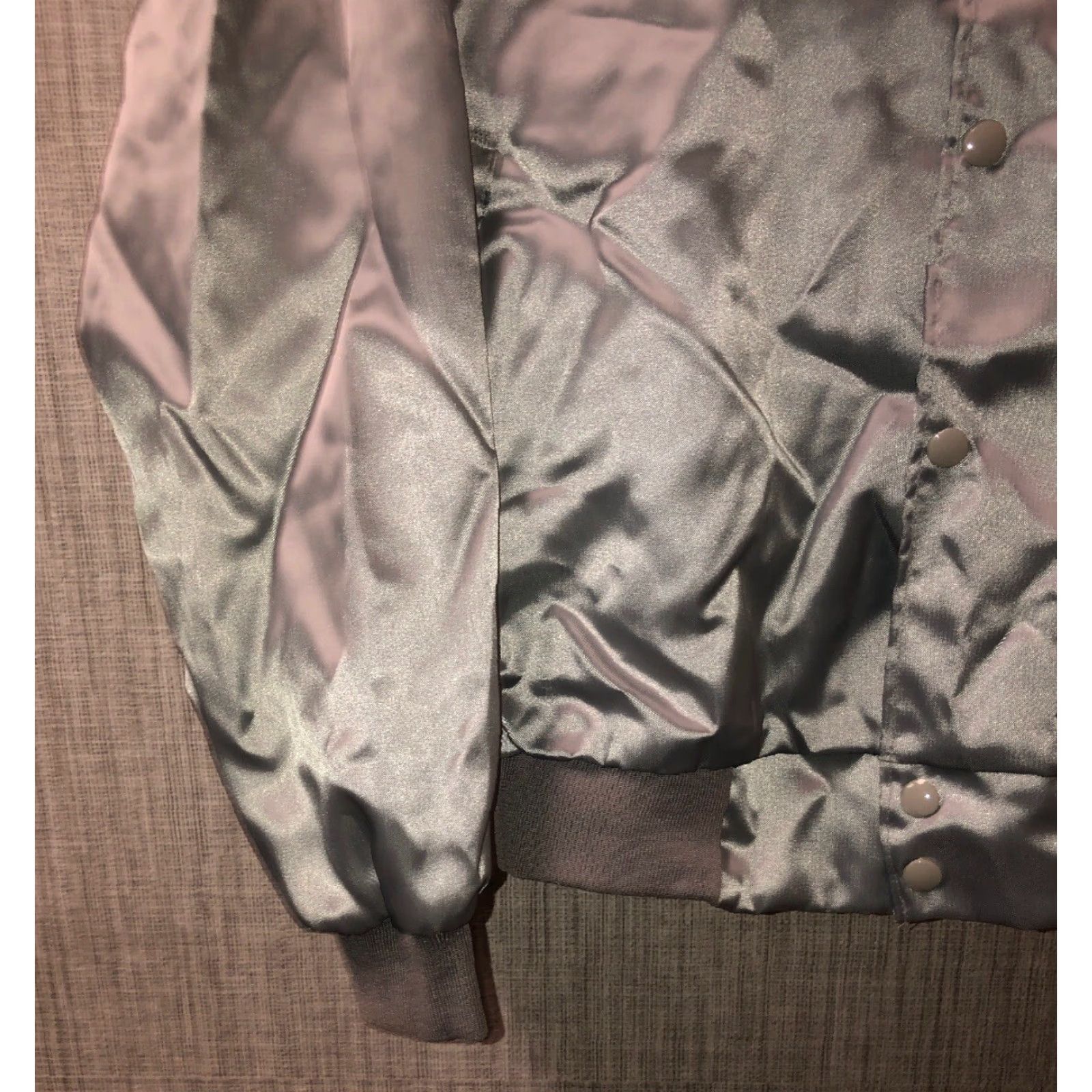 Vintage West Ark USA Mens Gray Satin Snap Button Front Jacket Size L Size US L / EU 52-54 / 3 - 4 Thumbnail