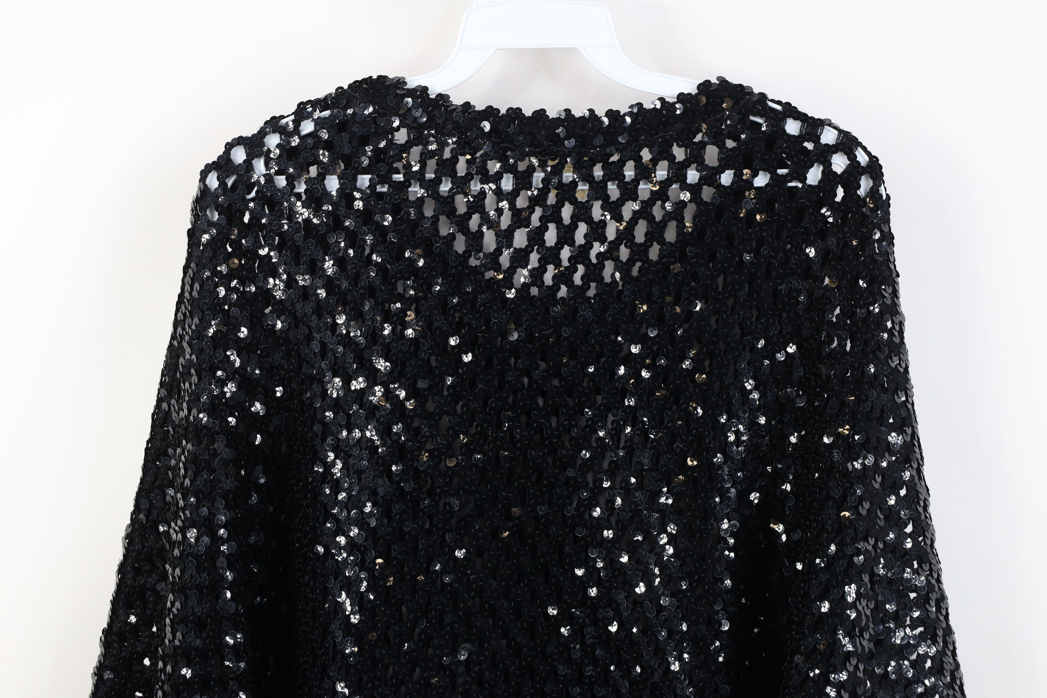 Vintage Vintage 70s 80s Dolman Sleeve Crochet Sequin Sweater Size ONE SIZE - 9 Thumbnail