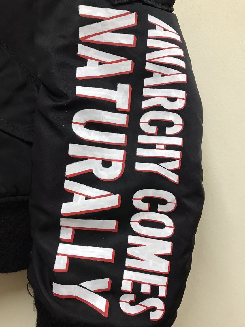 A.F.F.A. × Hiroshi Fujiwara × Jun Takahashi ☠️SOLD☠️AFFA ANARCHYFOREVER FOREVER ANARCHY MA-1 Bomber Jacket Size US XL / EU 56 / 4 - 6 Thumbnail
