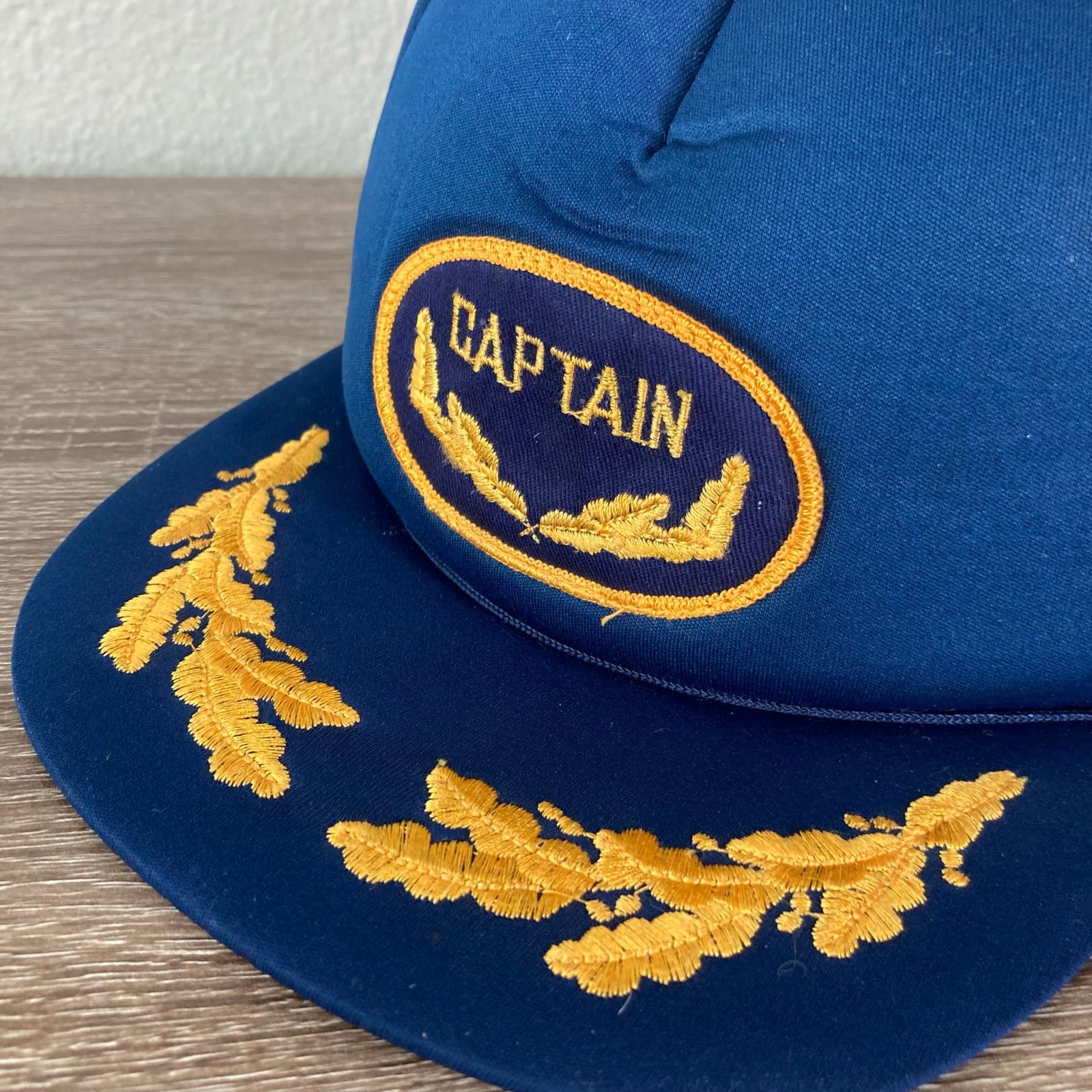 Vintage Vintage Blue Captain Snapback Hat Unisex Nautical 80s Size ONE SIZE - 9 Thumbnail
