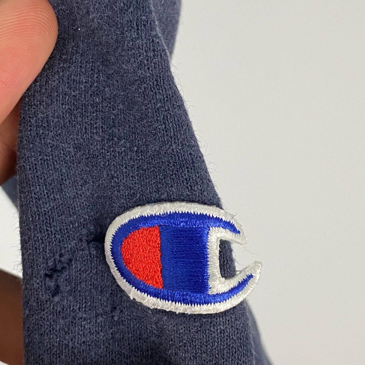 Other Vintage Champion Stonewashed Hoodie Sweater Blue Big Logo Size US L / EU 52-54 / 3 - 5 Thumbnail