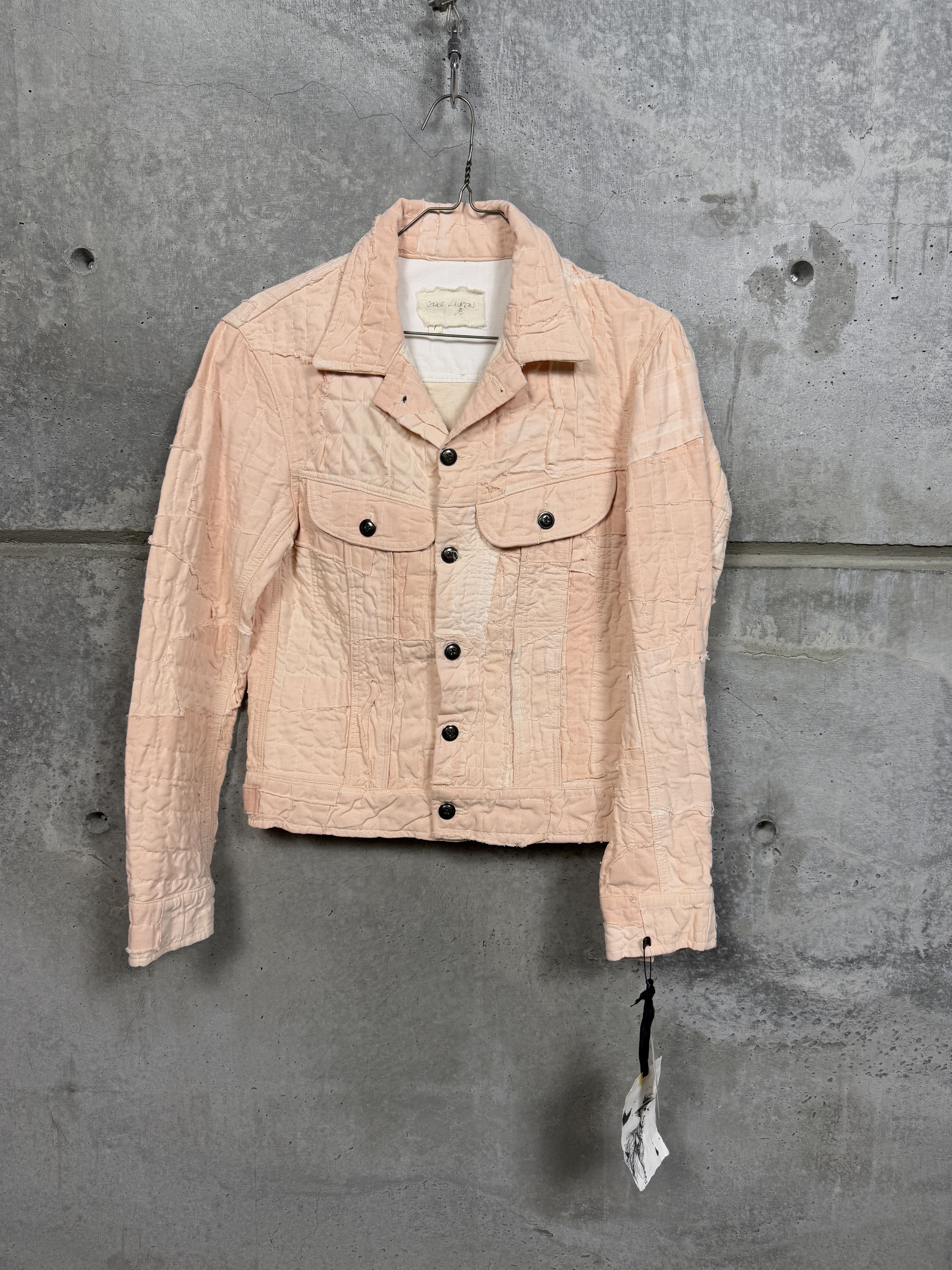 Greg Lauren Greg Lauren Pink Stitchwork Trucker Jacket Size US S / EU 44-46 / 1 - 2 Thumbnail