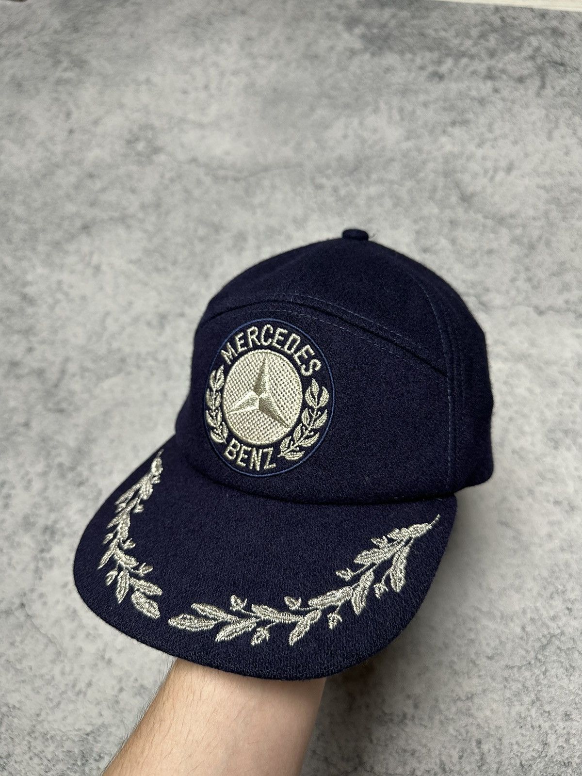 Mercedes-Benz Vintage Mercedes Benz 6-Panel Wool Cap Size ONE SIZE - 2 Thumbnail