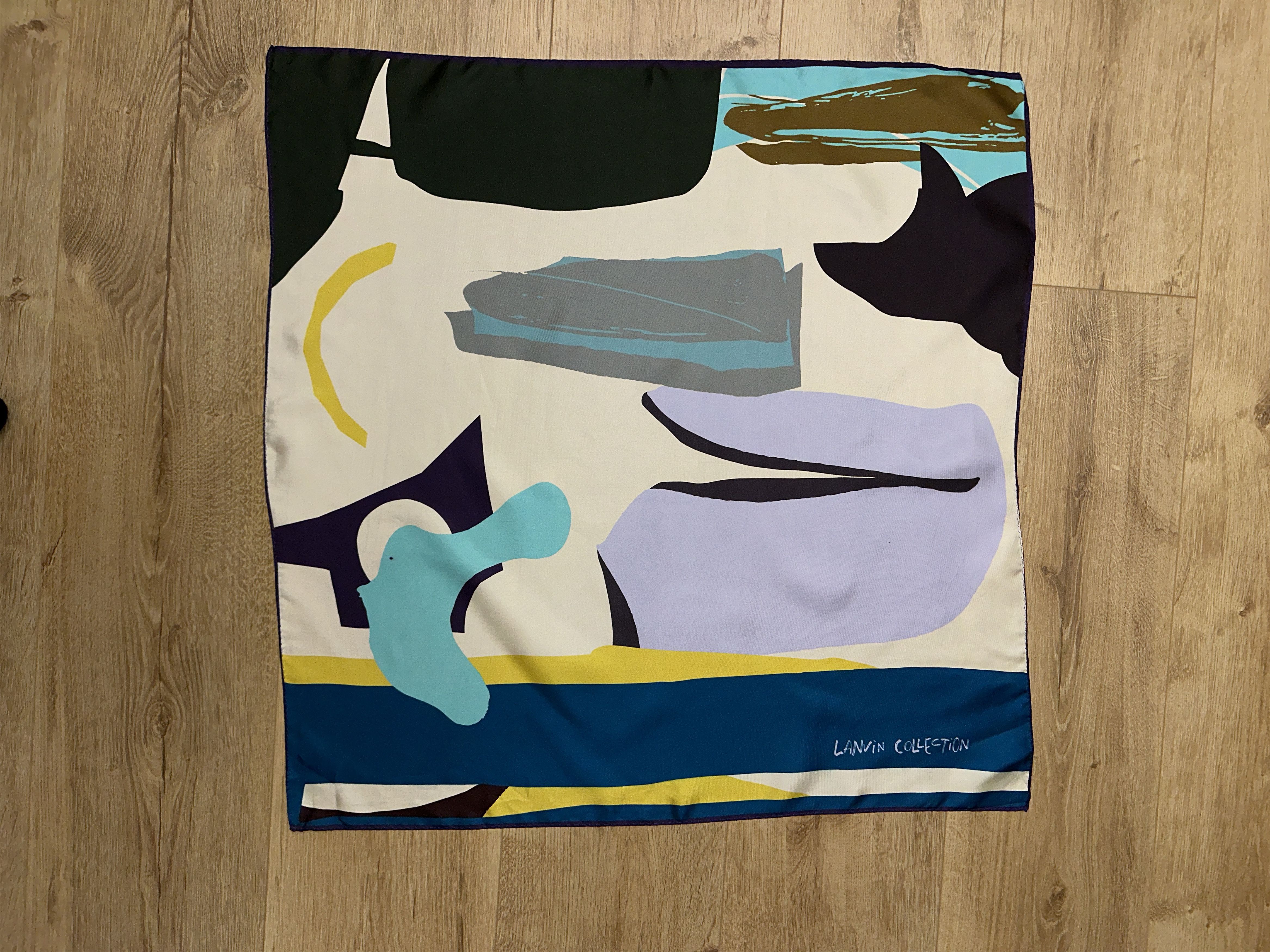 Lanvin Lanvin Collection Shawl Abstract Silk Scarf 65x65 Art Size ONE SIZE - 1 Thumbnail